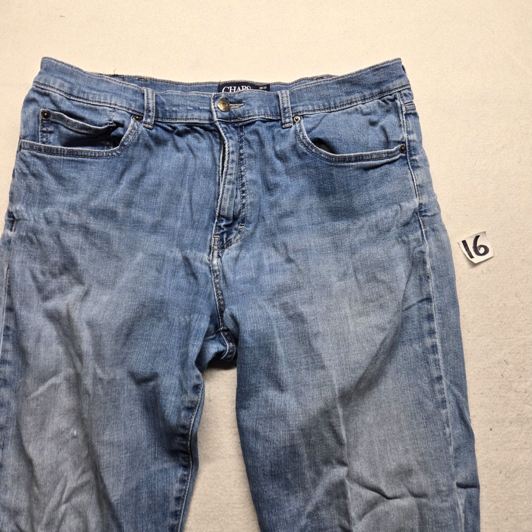 Chaps Chaps Jeans Blue Denim Straight Leg Medium Wash Casual Men's 38 X 30 Size US 38 / EU 54 - 2 Thumbnail