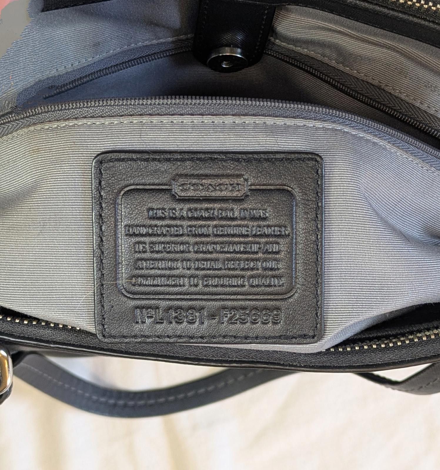 Coach Coach Peyton Jordan Satchel Bag Black Saffiano Leather Size ONE SIZE - 6 Thumbnail