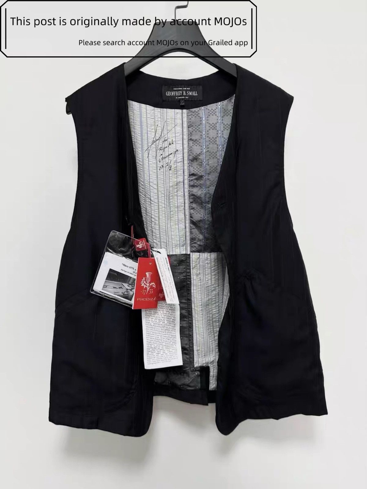 EX1/1 GEOFFREY B. SMALL／handmade gilet Geoffrey B. Small GEOFFREY B.SMALL／Colombina special gilet | Grailed