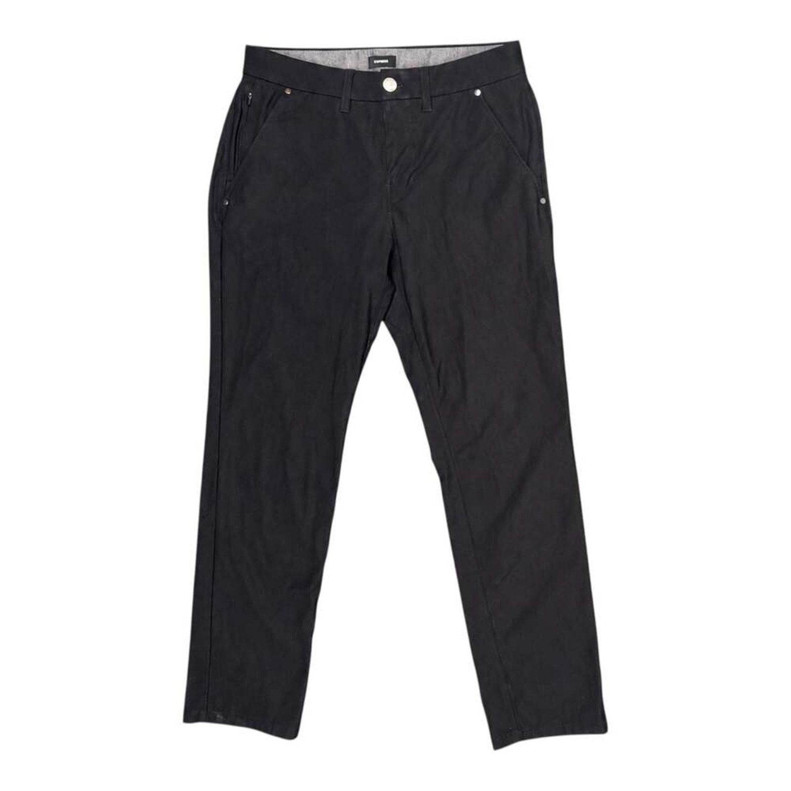Express Express Slim Stretch Pants Black 29x30 Size US 29 - 1 Thumbnail