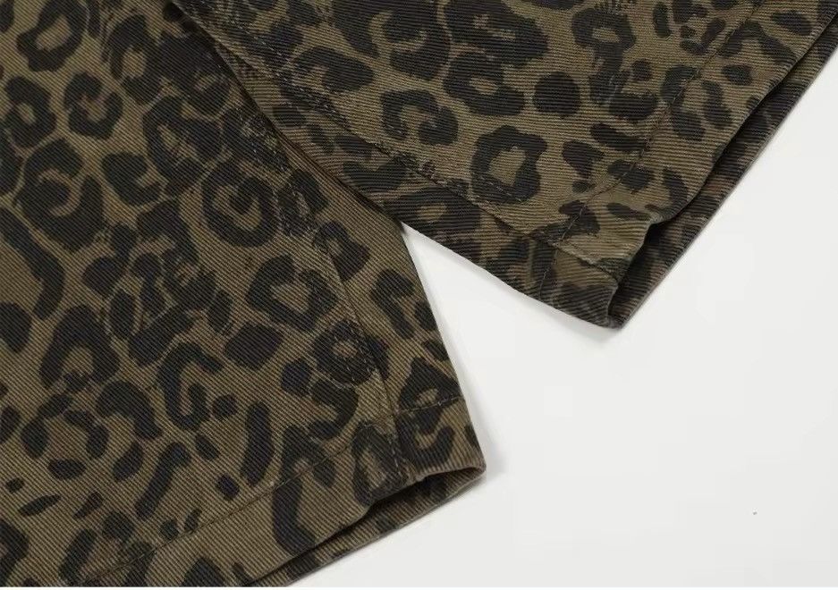 Japanese Brand × Jean Y2k Leopard Cropped Shorts Size US 32 / EU 48 - 9 Thumbnail