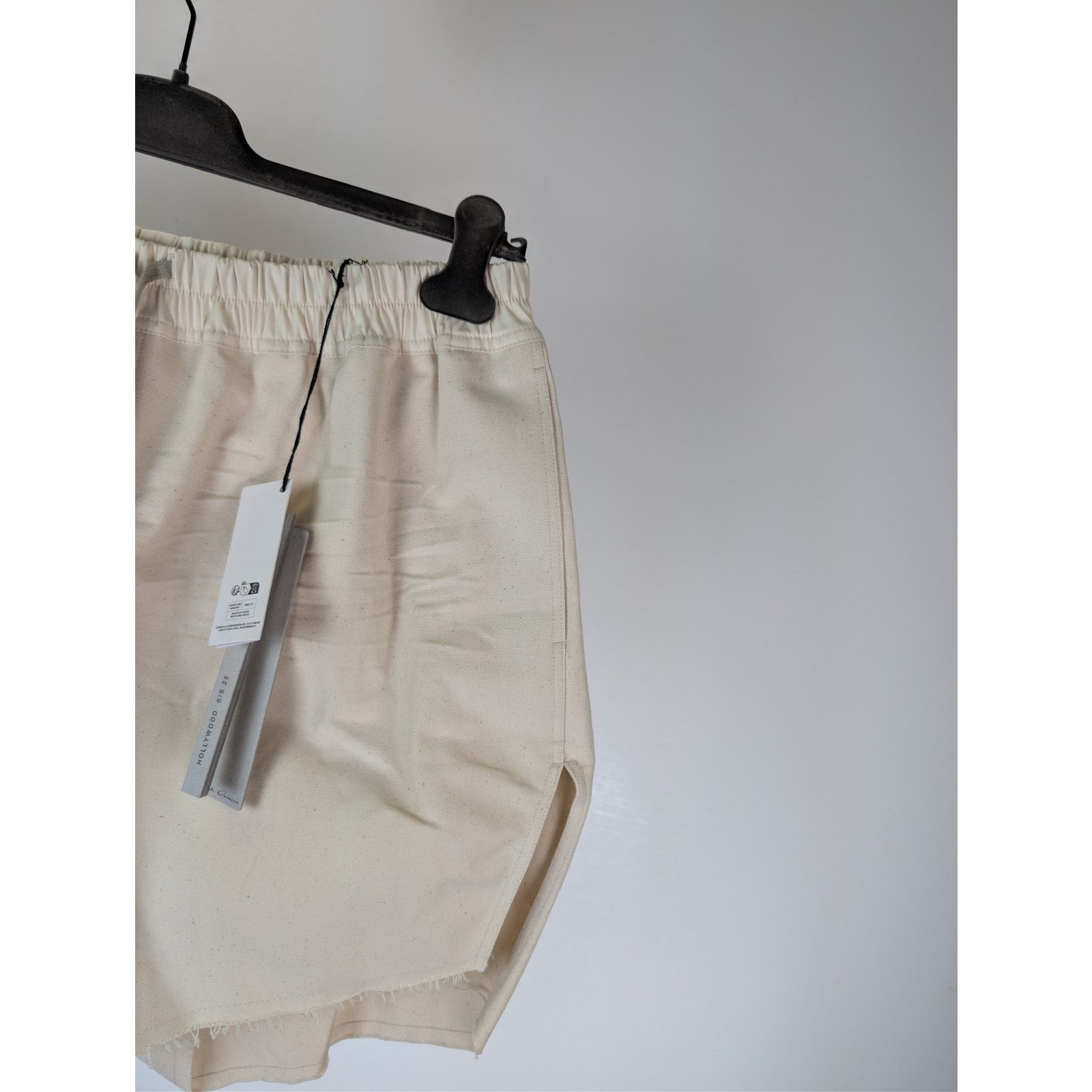 Rick Owens o1rshd1 Cotton Canvas Boxer Shorts in Beige Size US 38 / EU 54 - 5 Thumbnail