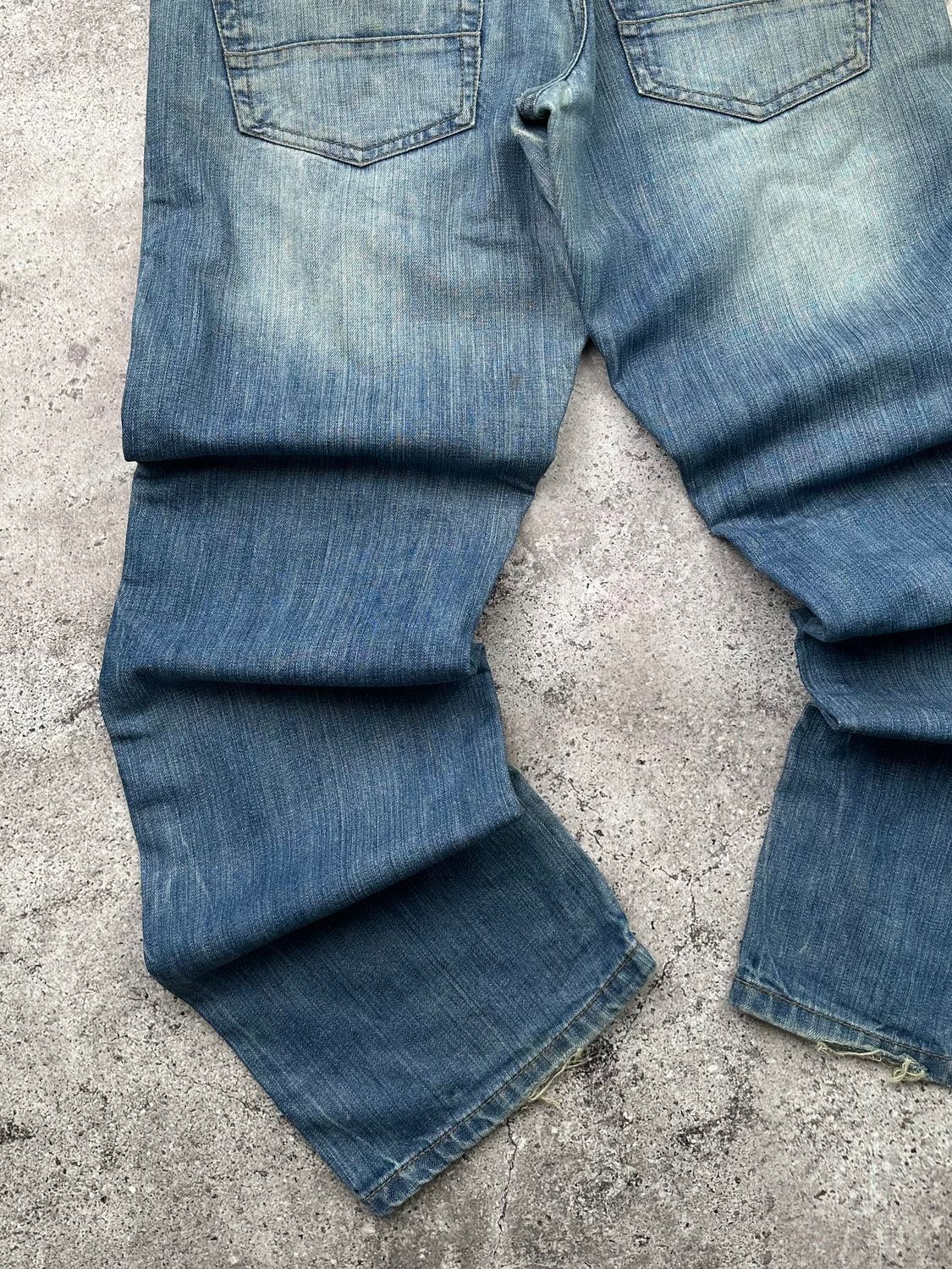 Japanese Brand Vintage Wide Biker Jeans C518(V263) Size US 32 / EU 48 - 10 Thumbnail