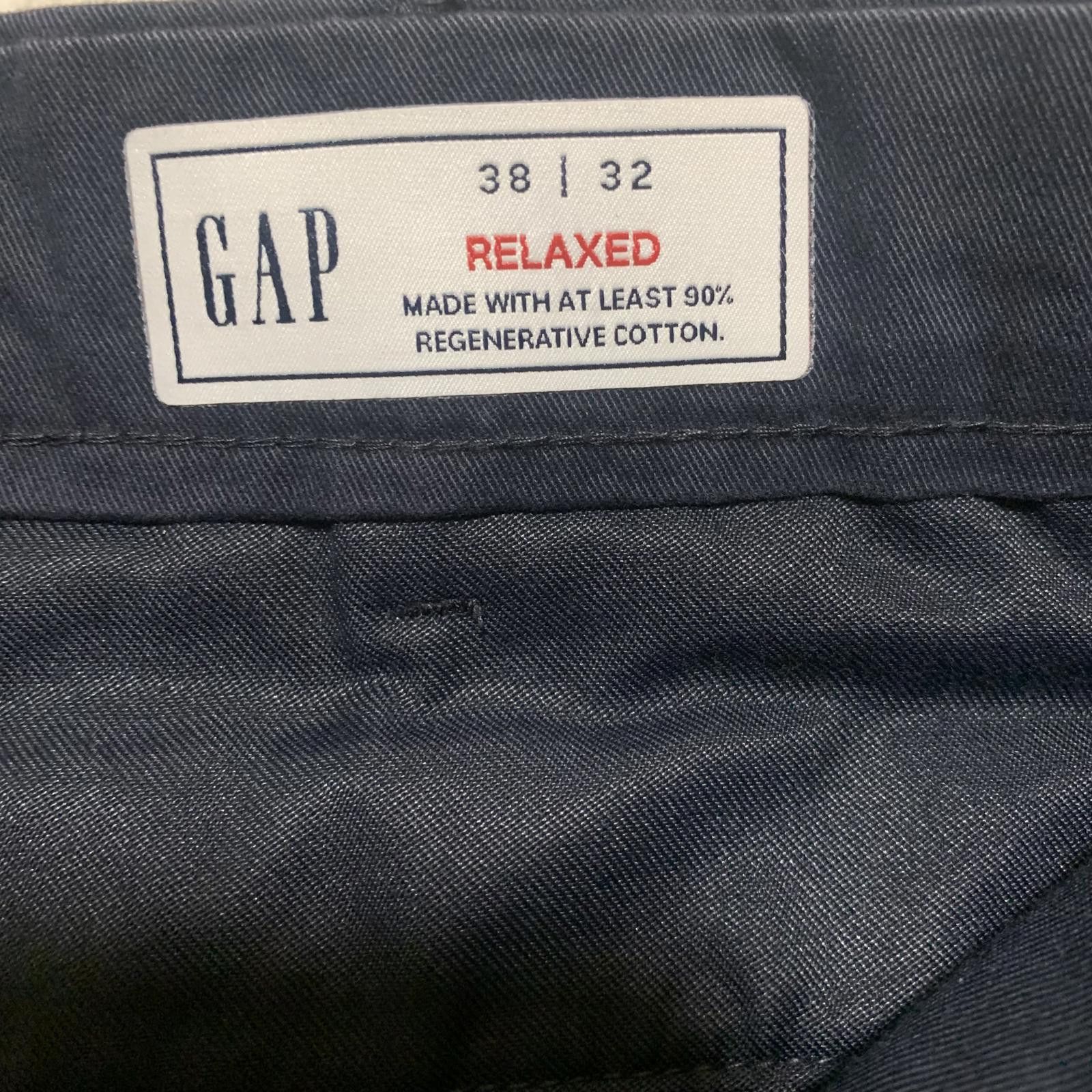 Gap GAP Men's Size 38/32 Relaxed Fit Navy Blue Casual Pants Size US 38 / EU 54 - 4 Thumbnail