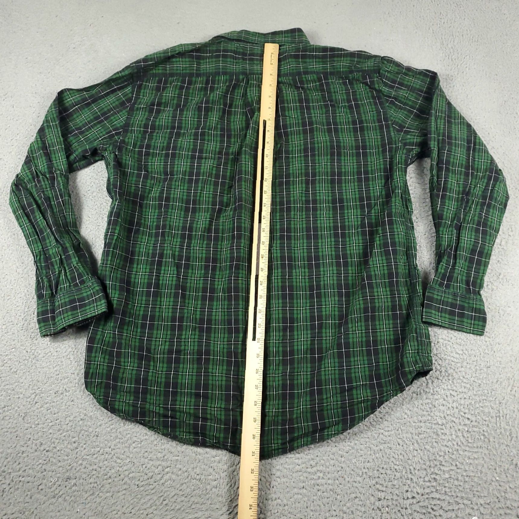 Tommy Hilfiger Tommy Hilfiger Shirt Mens XL Green Plaid Button-Up Cotton Long Sleeve Size US XL / EU 56 / 4 - 3 Thumbnail