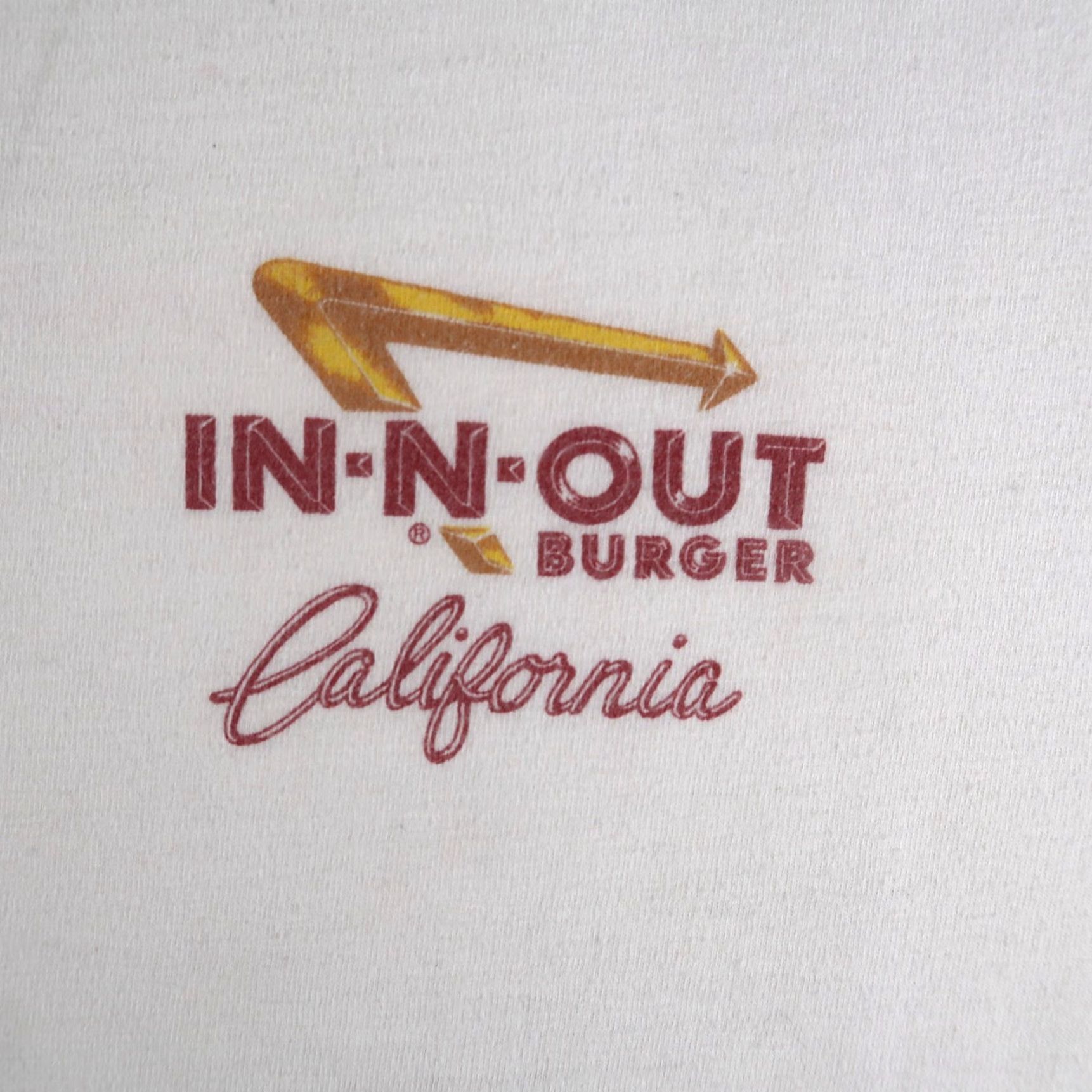 Hanes VINTAGE Hanes 90s In-N-Out Burger T-Shirt Adult XL White Graphic Print Mens Size US XL / EU 56 / 4 - 3 Thumbnail