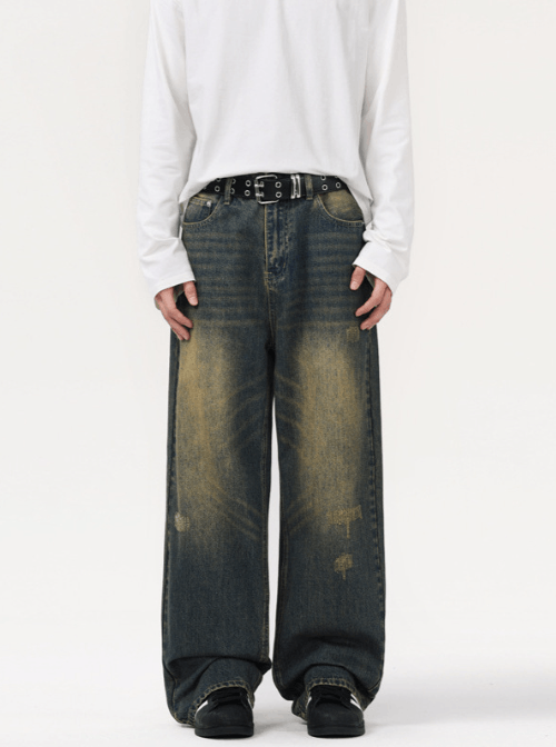 Japanese Brand Trendy retro washed distressed high street jeans y2k Size US 32 / EU 48 - 1 Thumbnail