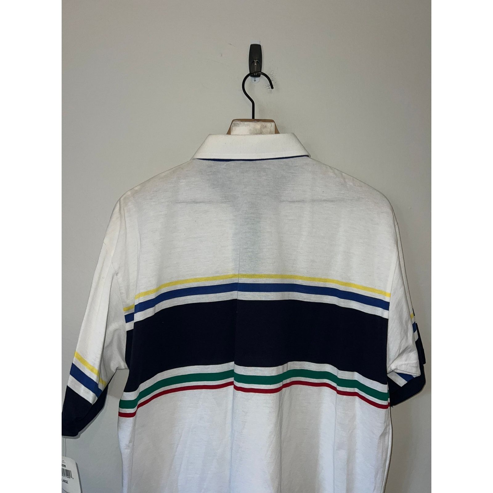 Van Heusen NWT Van Heusen Classic White Striped Polo Shirt VTG L Large Size US L / EU 52-54 / 3 - 10 Thumbnail