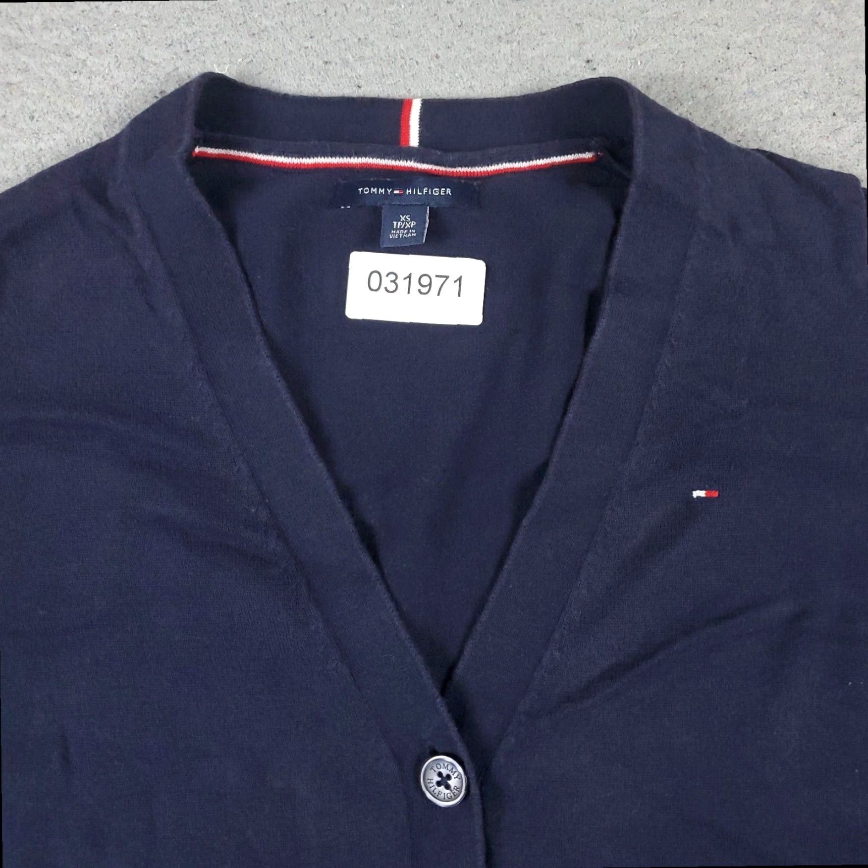 Tommy Hilfiger Tommy Hilfiger Blue Cardigan Sweater Womens XS Cotton Button Up V-Neck Size XS / US 0-2 / IT 36-38 - 3 Thumbnail