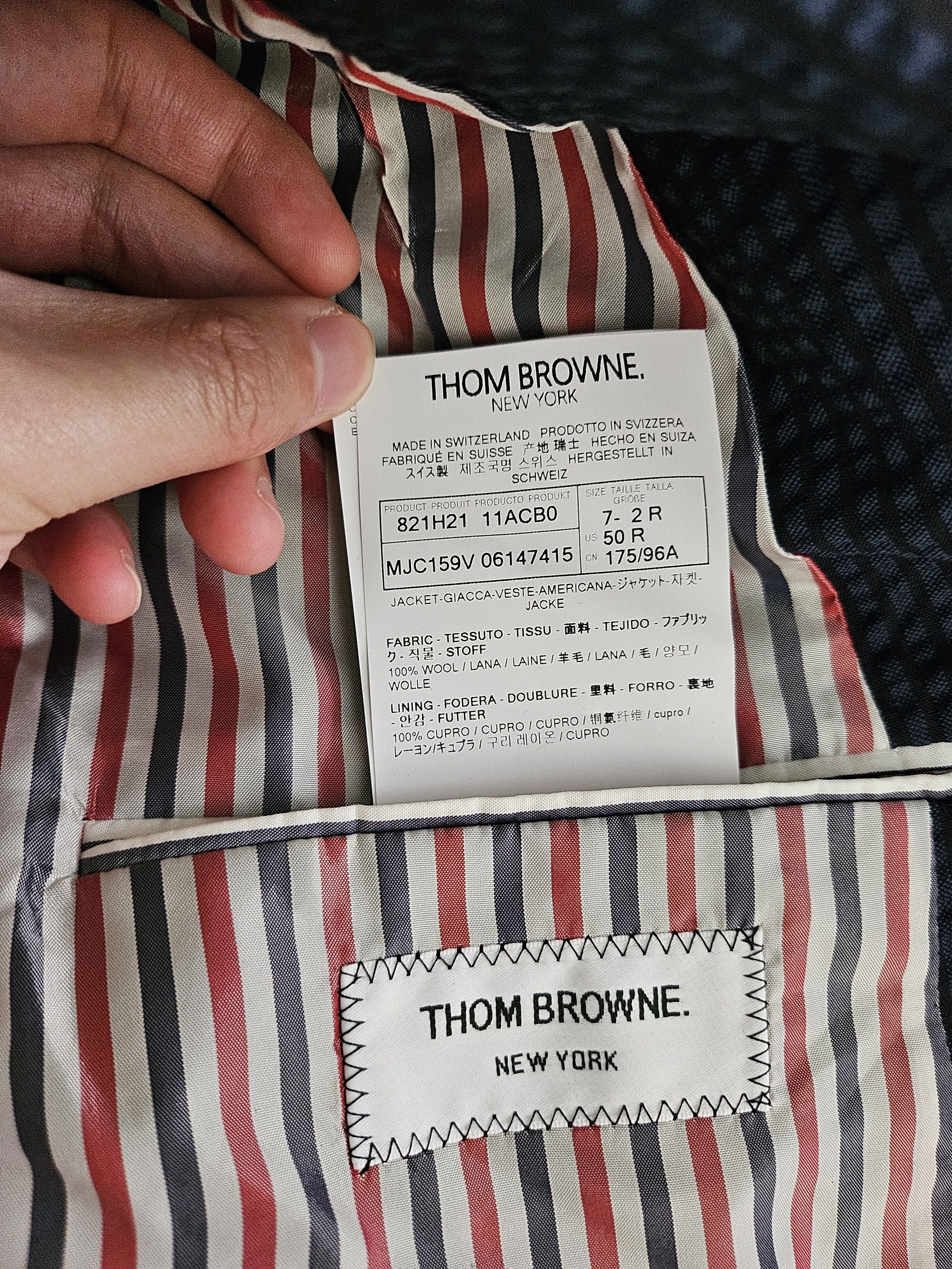 Thom Browne Thom Browne Navy High Armhole Jacket Size US M / EU 48-50 / 2 - 8 Thumbnail