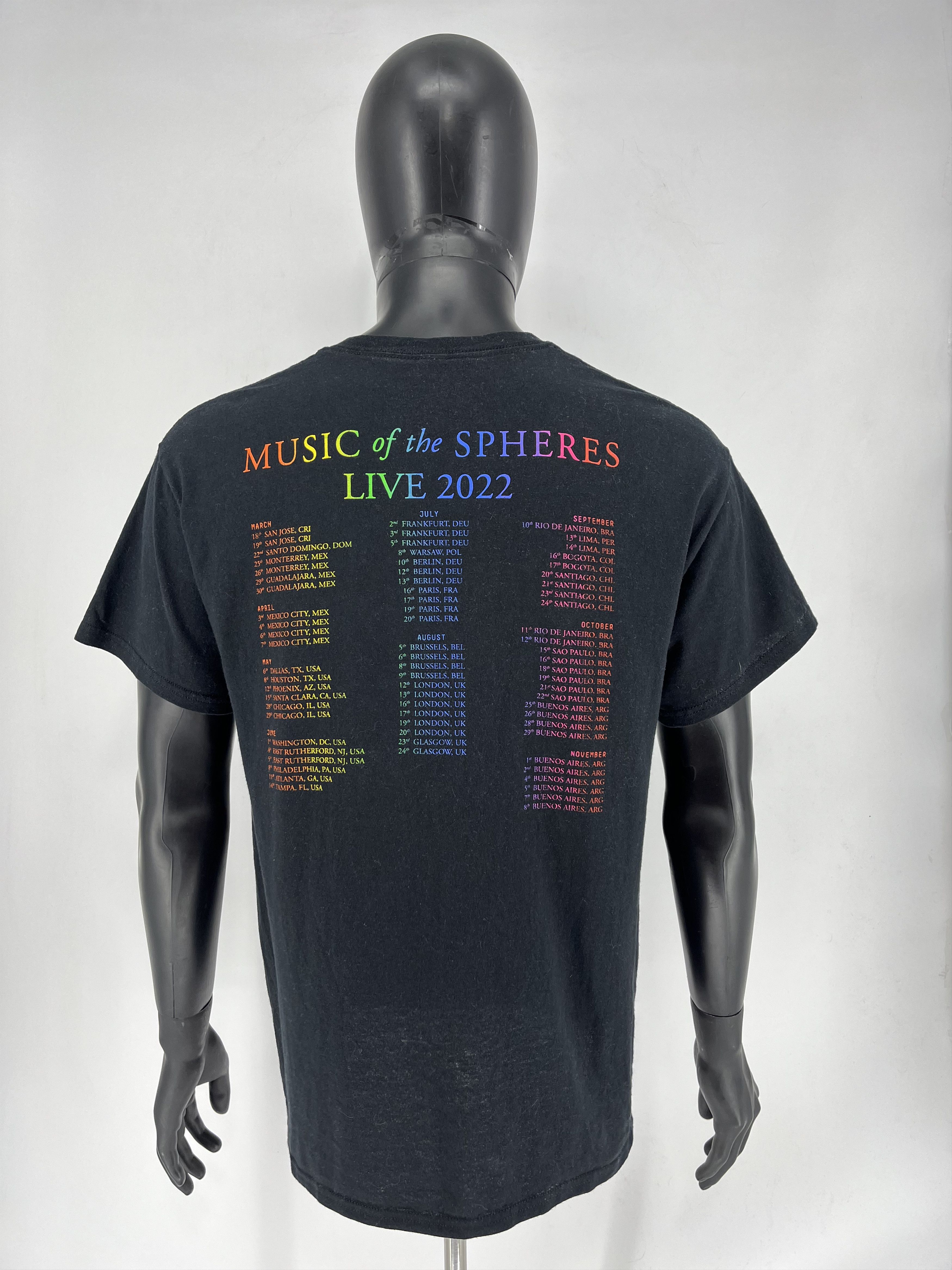 Band Tees × Vintage Vintage Y2K Coldplay MUSIC of the SPHERES World Tour 2022 Size US L / EU 52-54 / 3 - 9 Thumbnail