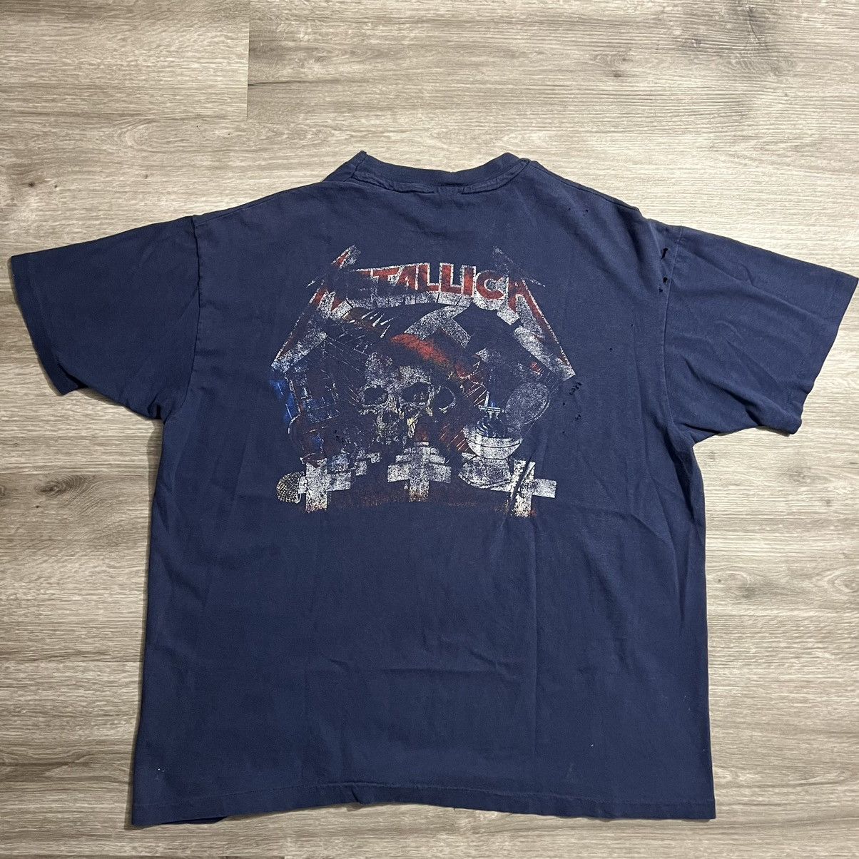 Metallica × Vintage Vintage Metallica And Justice For All Single Stitch T-Shirt Size US L / EU 52-54 / 3 - 13 Thumbnail