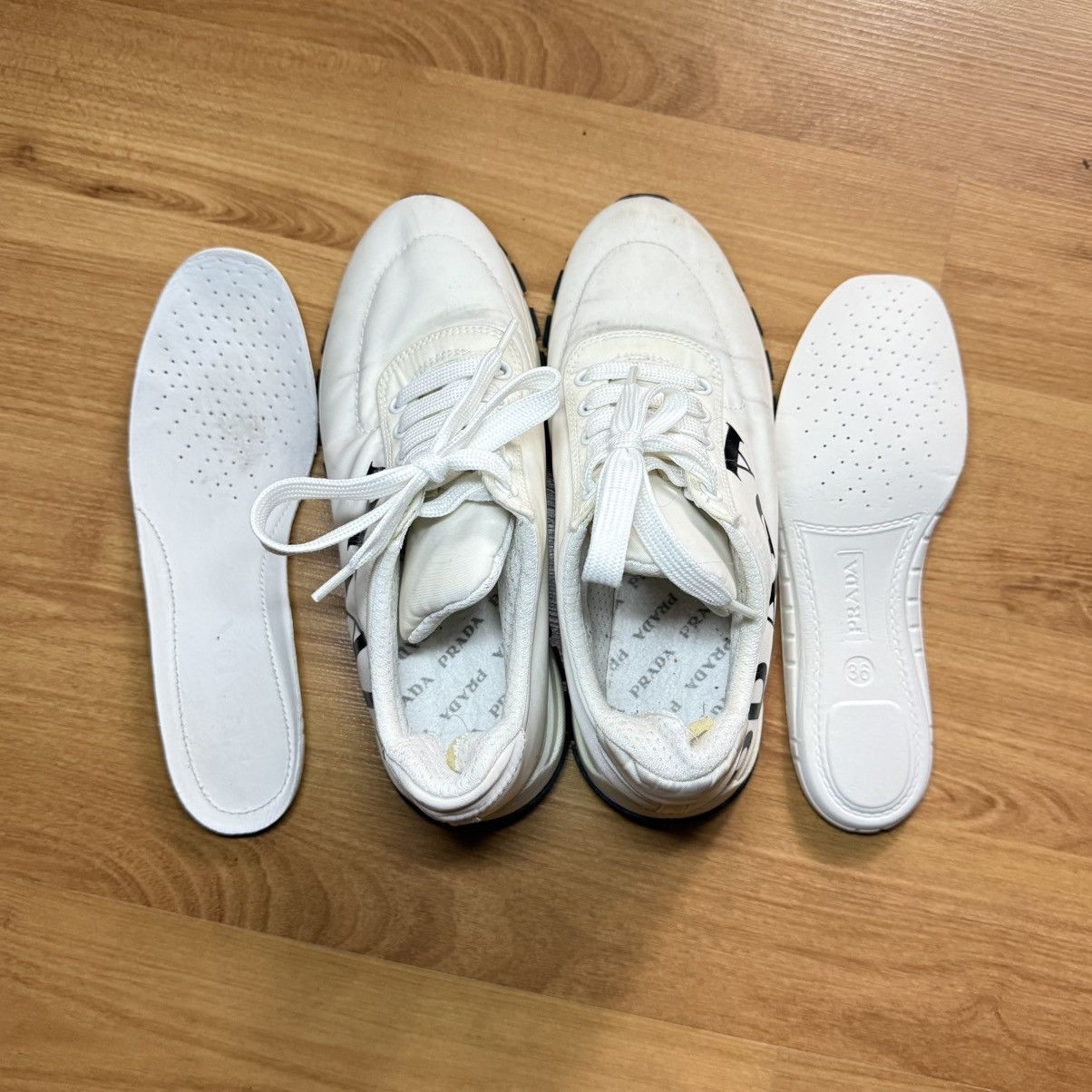 Prada Prada Matchrace Nylon Sneakers City Shoes Big Logo Print Size US 7.5 / IT 37.5 - 8 Thumbnail