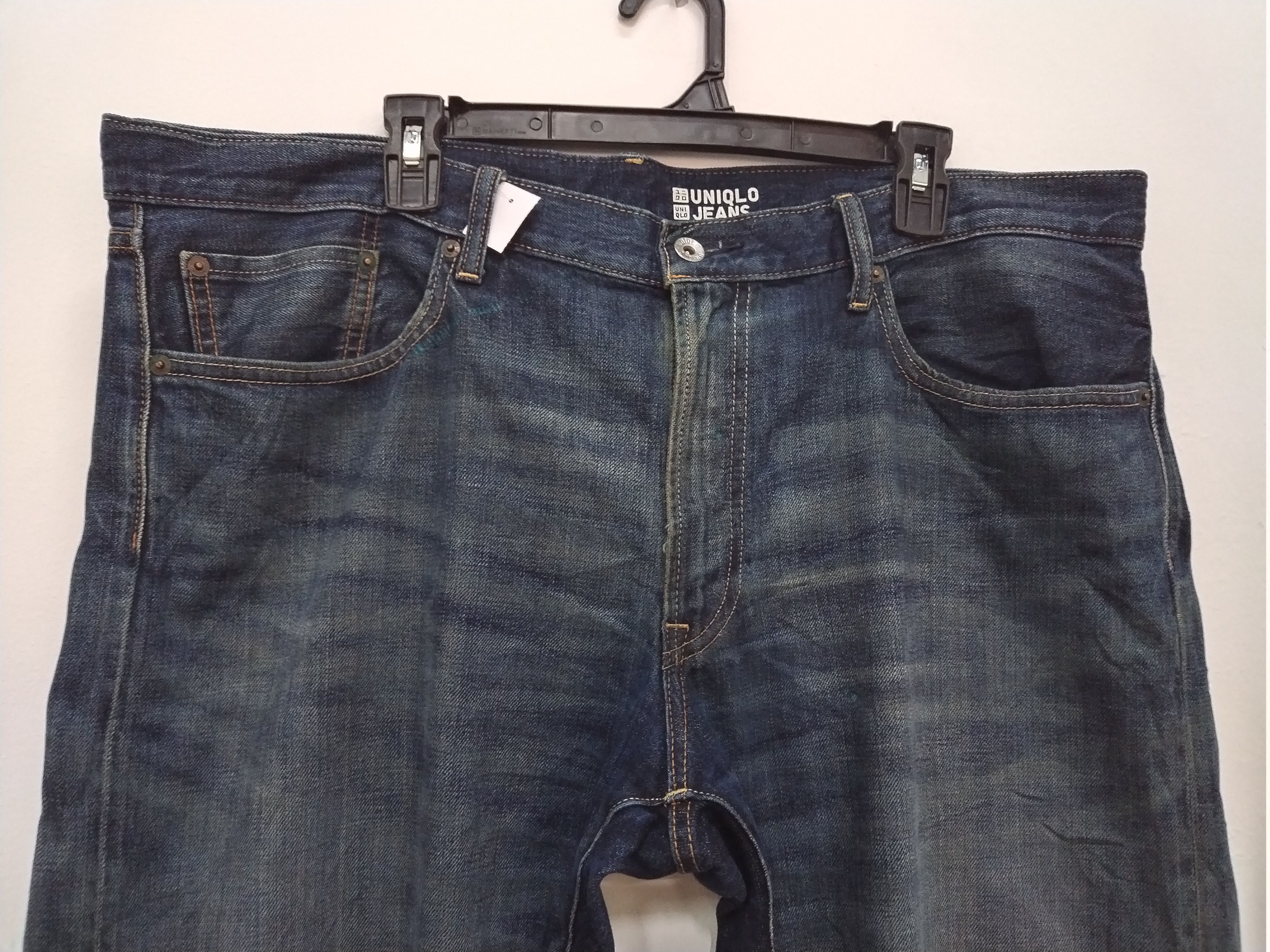 Japanese Brand × Jun Takahashi × Uniqlo Big Size SELVEDGE Uniqlo Nice Faded Patina Regular Fit Jeans Size US 40 / EU 56 - 4 Thumbnail