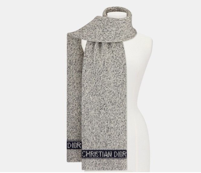 Dior o1w1db10425 31DWI21 Size: OS / Scarf in Ecru & Navy Blue Size ONE SIZE - 5 Thumbnail