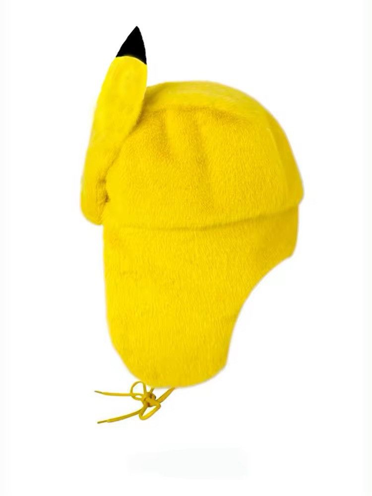 Other Autumn Winter Warm Ushanka Hat Y2K Yellow Cartoon Size ONE SIZE - 3 Thumbnail