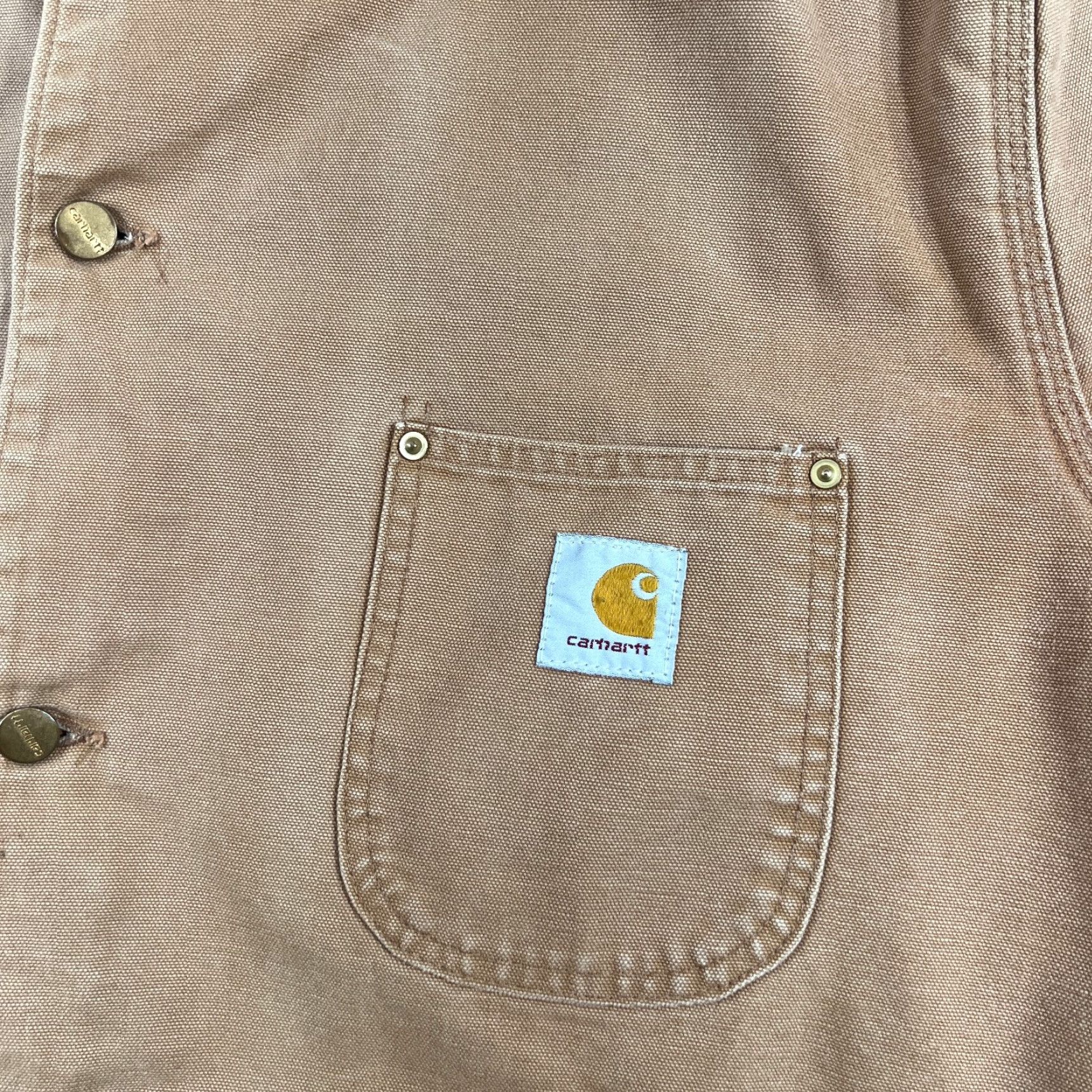 Carhartt VINTAGE Carhartt Men’s Chore Jacket 52 Brown Canvas Workwear 80s USA 2XL Size US L / EU 52-54 / 3 - 4 Thumbnail