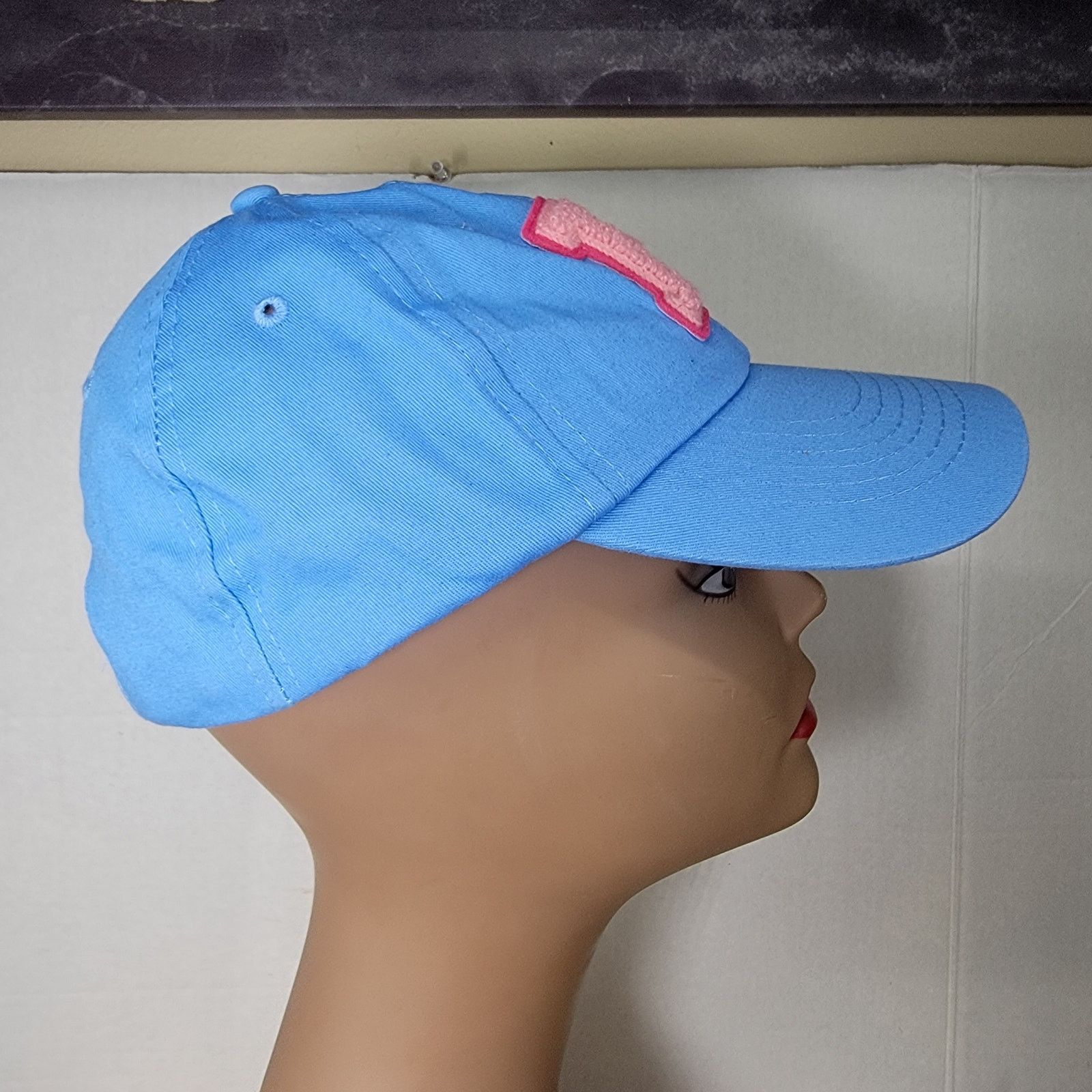 Other Hello Kitty Adjustable Blue Adult Ballcap Pink "H" Size ONE SIZE - 5 Thumbnail