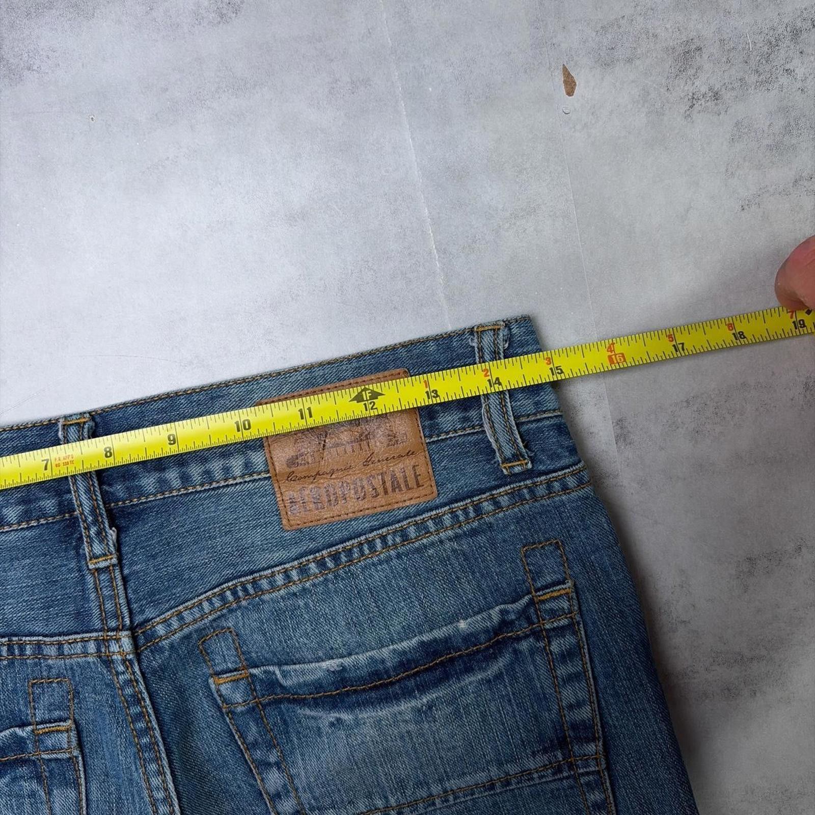 Aeropostale Y2K Blue Aeropostale Grunge Driggs Slim Bootcut Denim Jeans Size 30" / US 8 / IT 44 - 6 Thumbnail