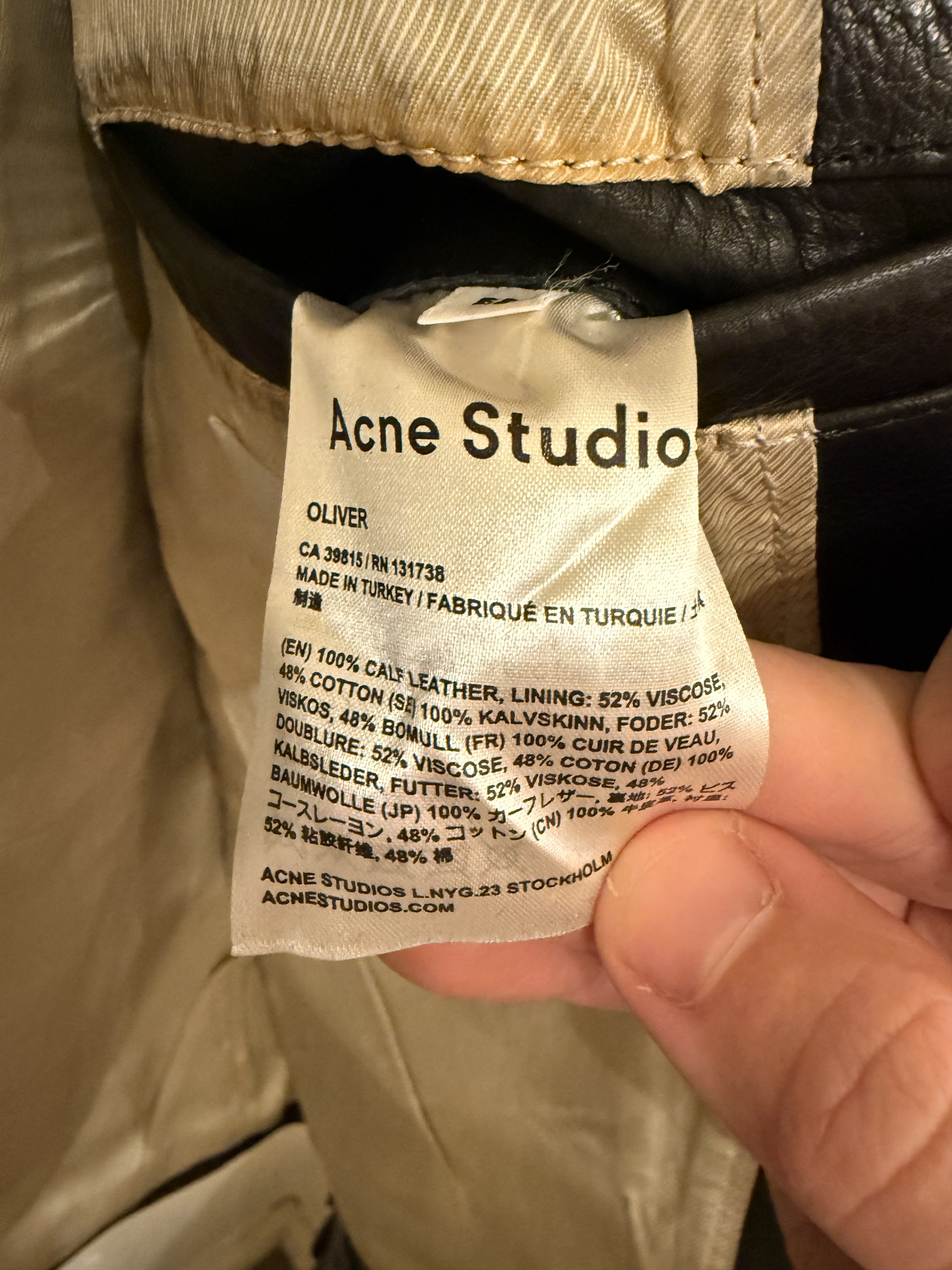 Acne Studios “Oliver” Leather Jacket size 52 Size US L / EU 52-54 / 3 - 17 Thumbnail
