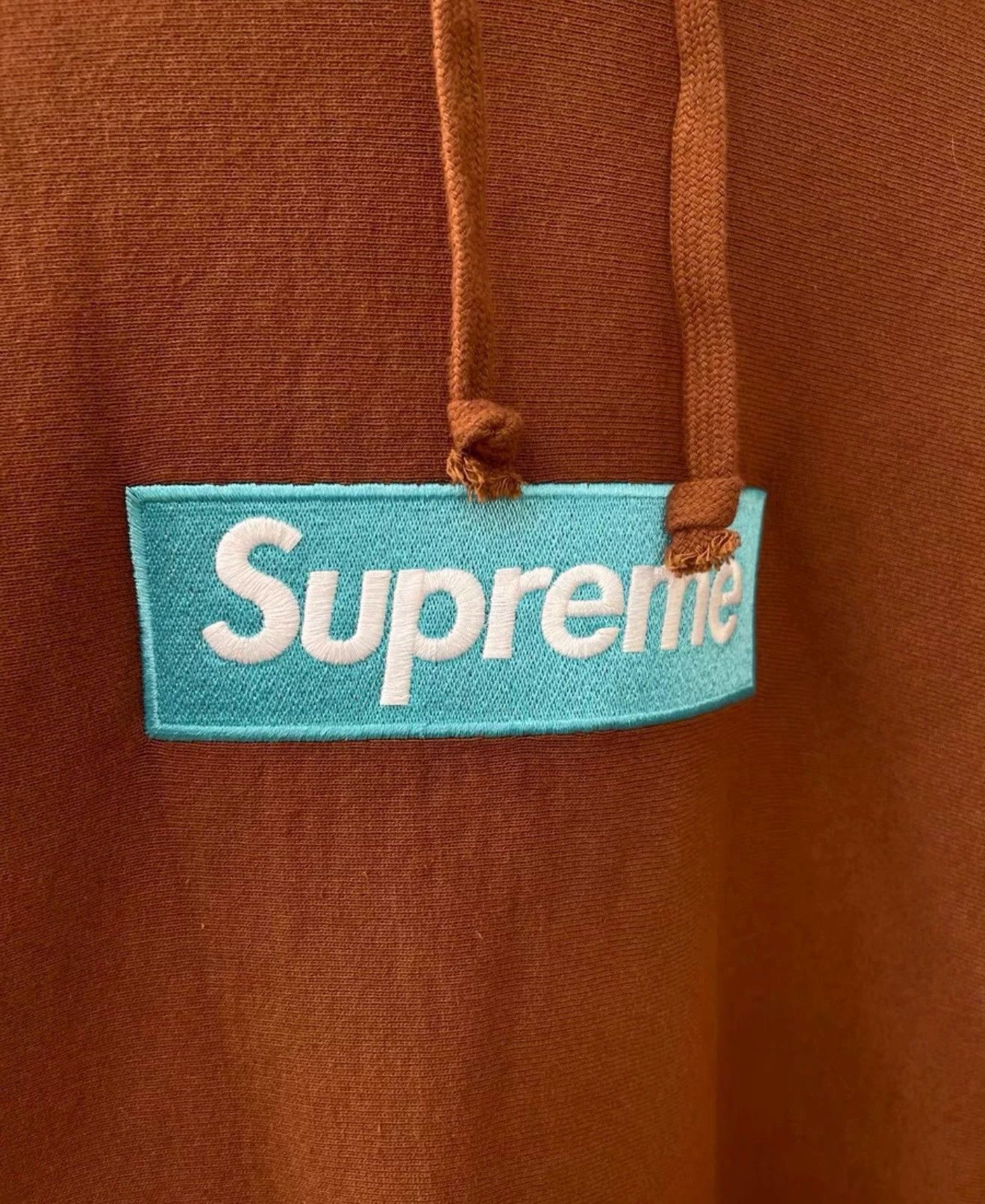 Supreme Supreme FW17 Rust Box Logo Hoodie (Rust/Blue) Size US M / EU 48-50 / 2 - 3 Thumbnail
