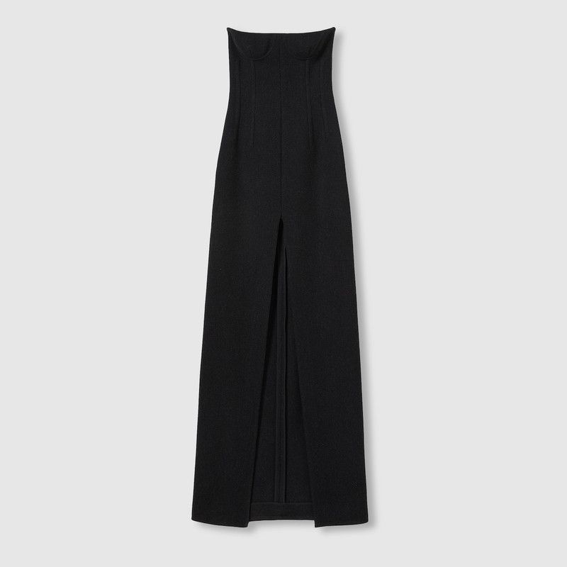 Gucci o1loc1c0226 796674 Batavia Wool Dress in Black Size M / US 6-8 / IT 42-44 - 1 Thumbnail