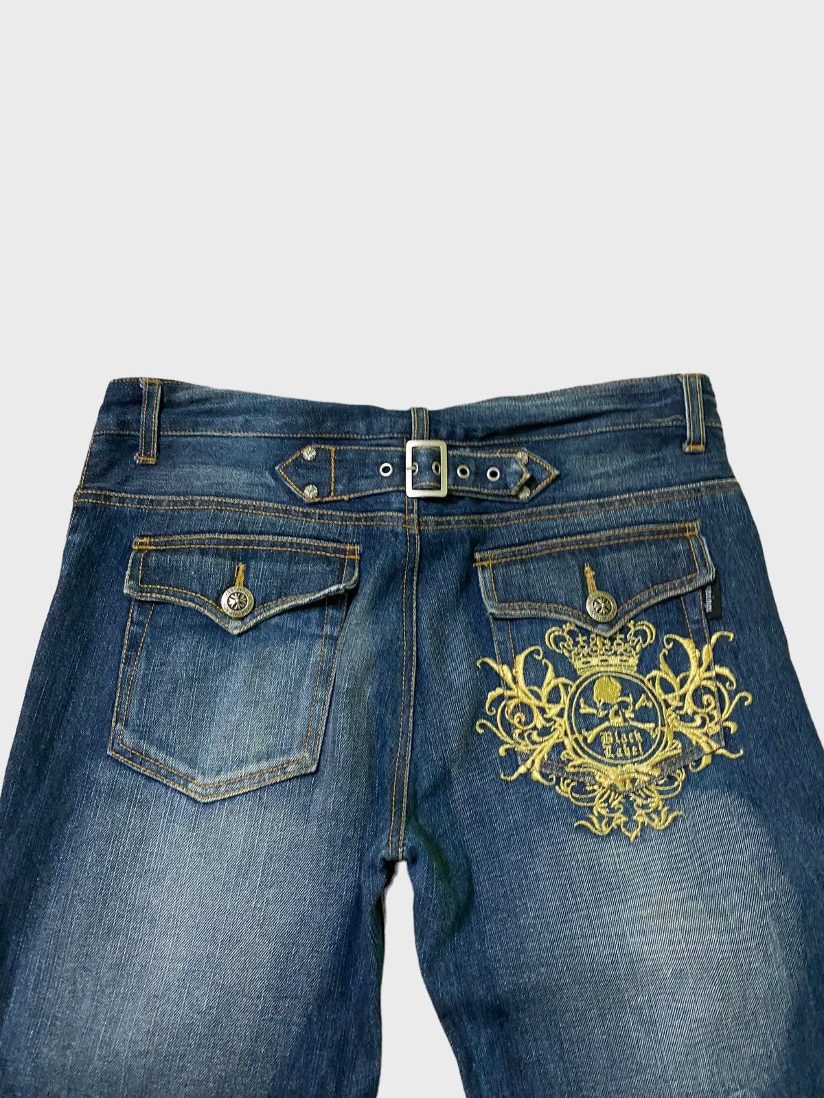 If Six Was Nine Flared Sho Bernings Lace Distressed Style Denim Size US 31 - 11 Thumbnail