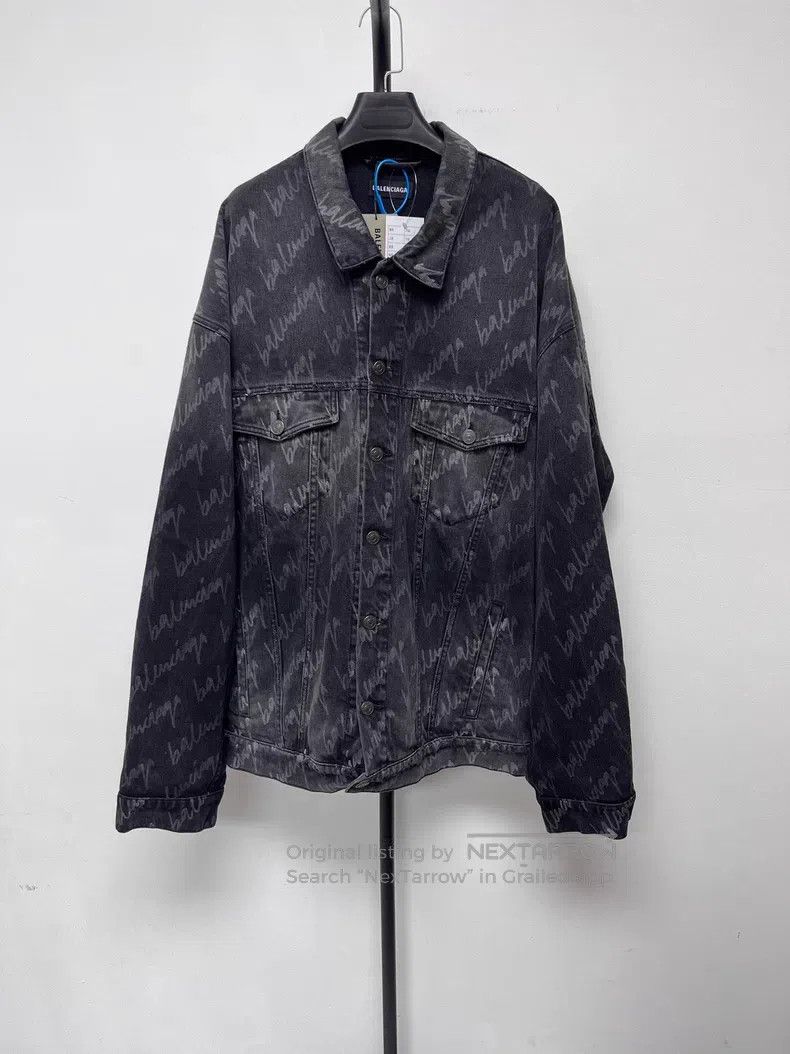 Balenciaga Solid Color Full Print Letter Logo Casual Long
