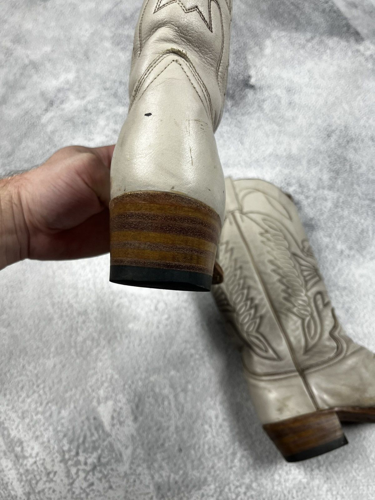 Vintage Leather cowboy boots paul warmer Size US 6 / IT 36 - 13 Thumbnail