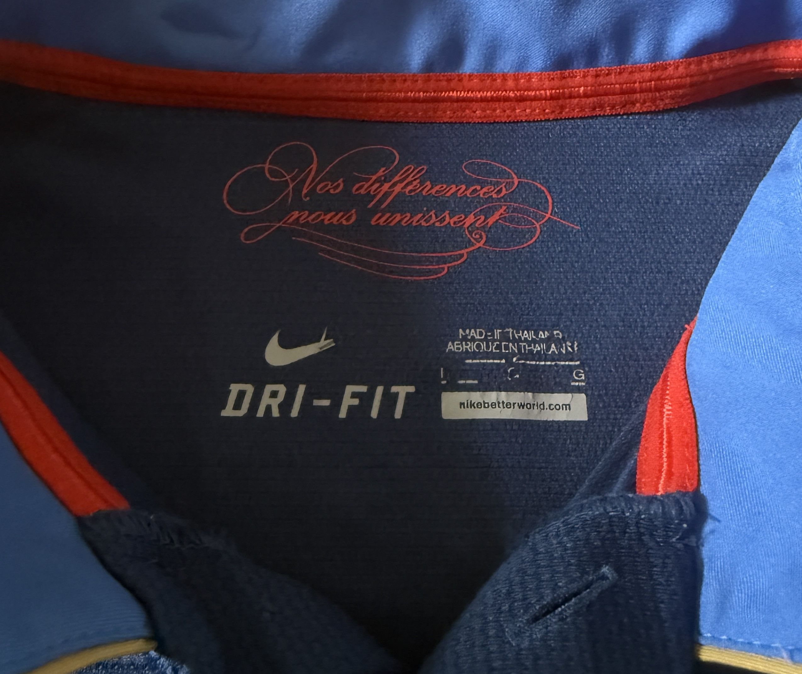 Nike FRANCE 2012 SHIRT FOOTBALL SOCCER JERSEY NIKE 449680-405 Size US L / EU 52-54 / 3 - 2 Thumbnail