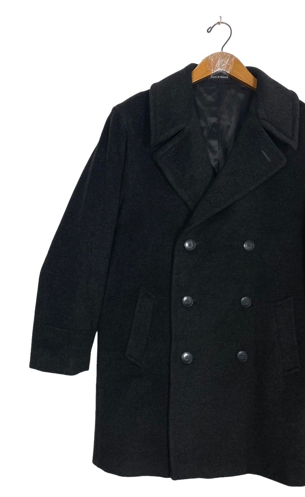 agnes b. Rare‼️ Vtg Agnes B Homme Double Breasted Wool Coat France Size US M / EU 48-50 / 2 - 3 Thumbnail