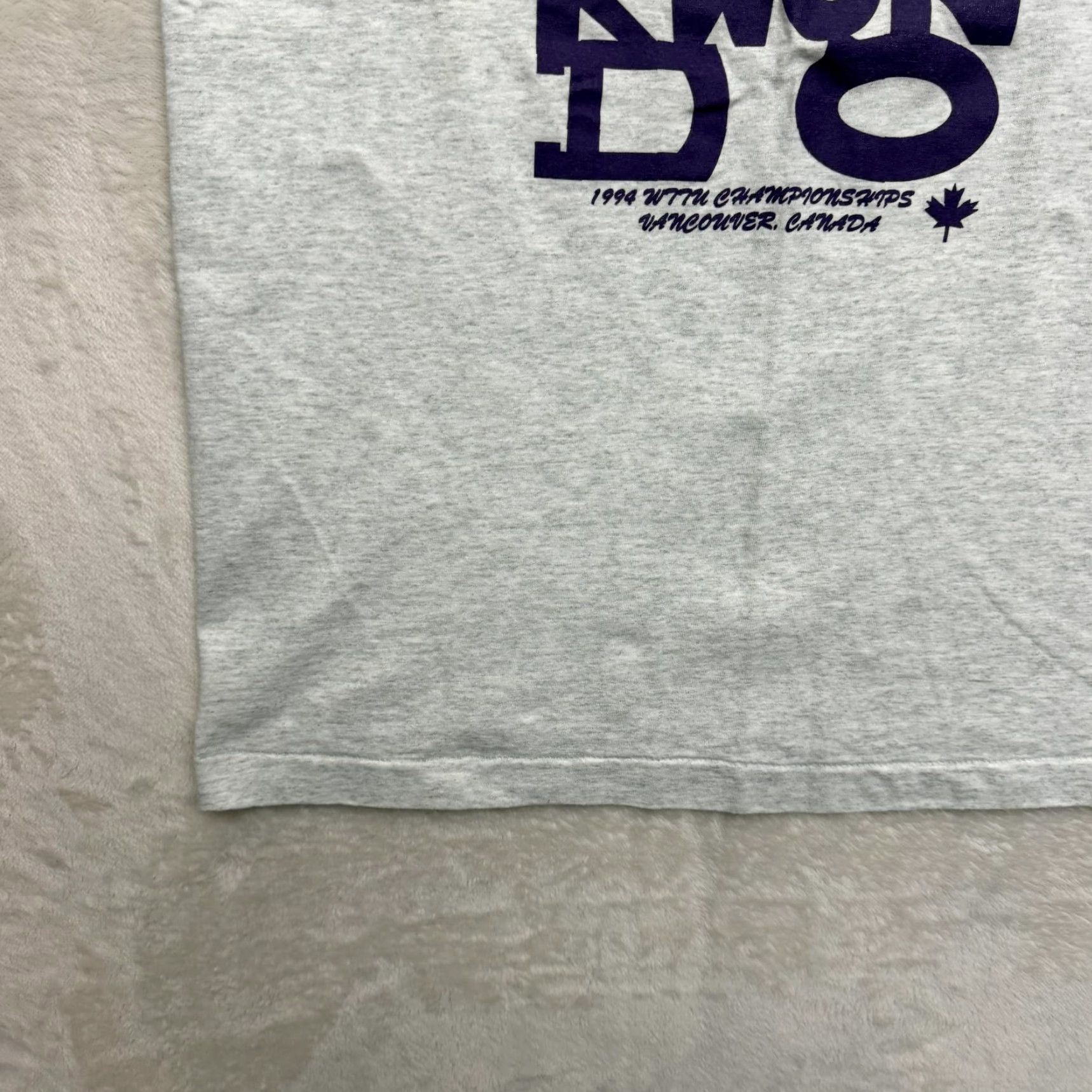 Fruit Of The Loom VINTAGE Fruit Of The Loom Taekwondo TKD Shirt Mens Large Gray 1994 Vancouver Size US L / EU 52-54 / 3 - 7 Thumbnail