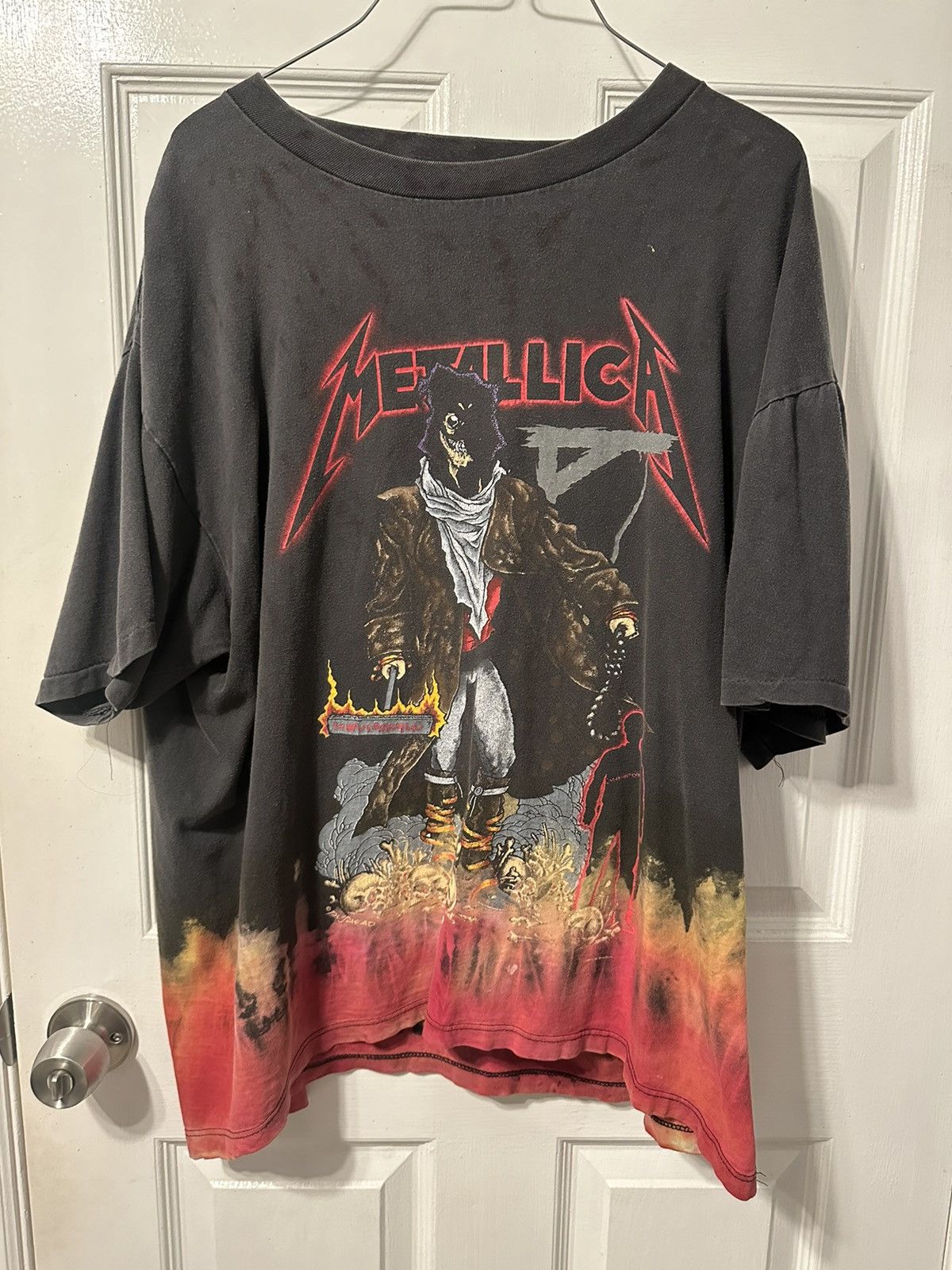 Vintage Vintage 1990s Crystal Rain Metallica Tee Size US XL / EU 56 / 4 - 1 Thumbnail
