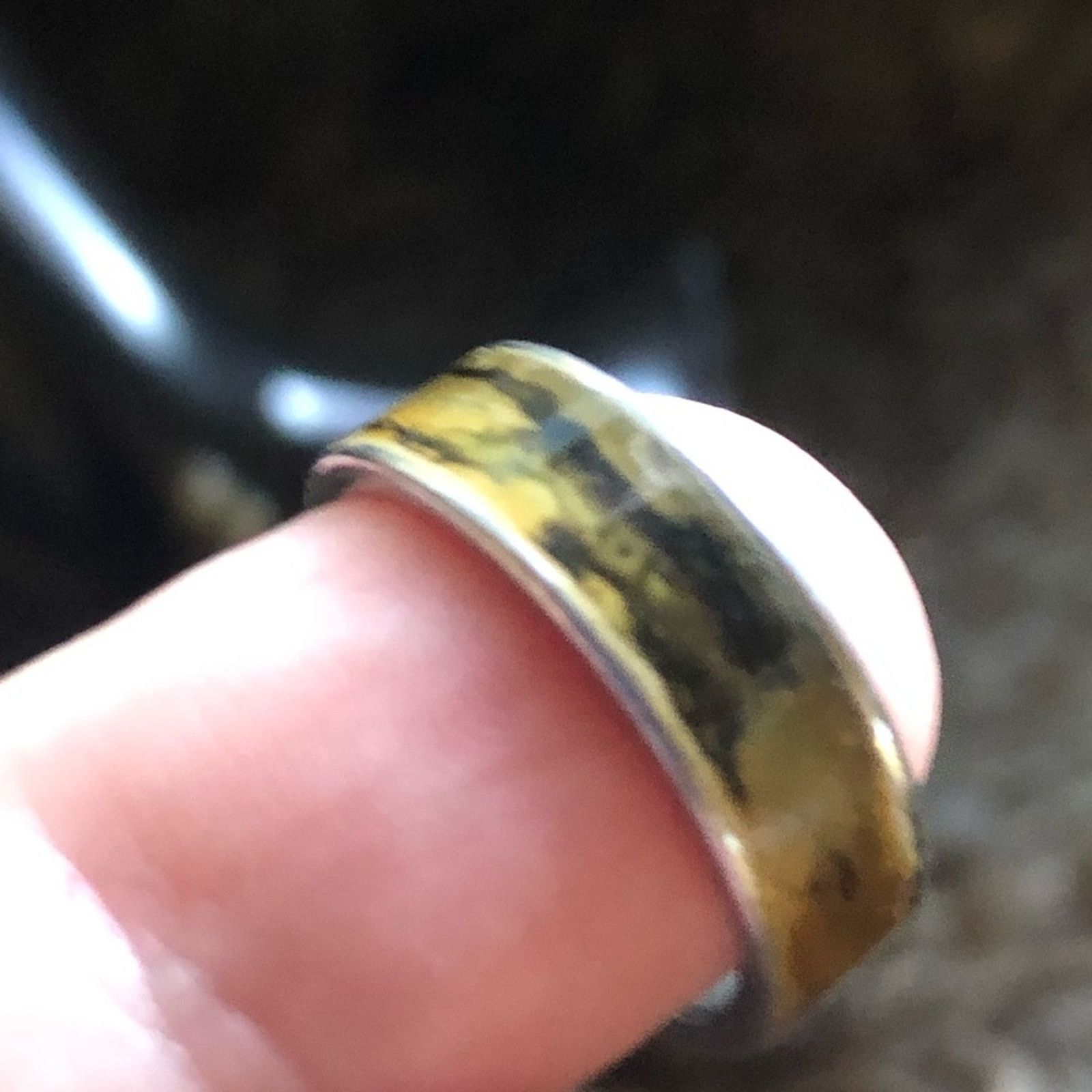 Vintage Vintage multi tone marble pattern enamel silver band ring Size ONE SIZE - 7 Thumbnail