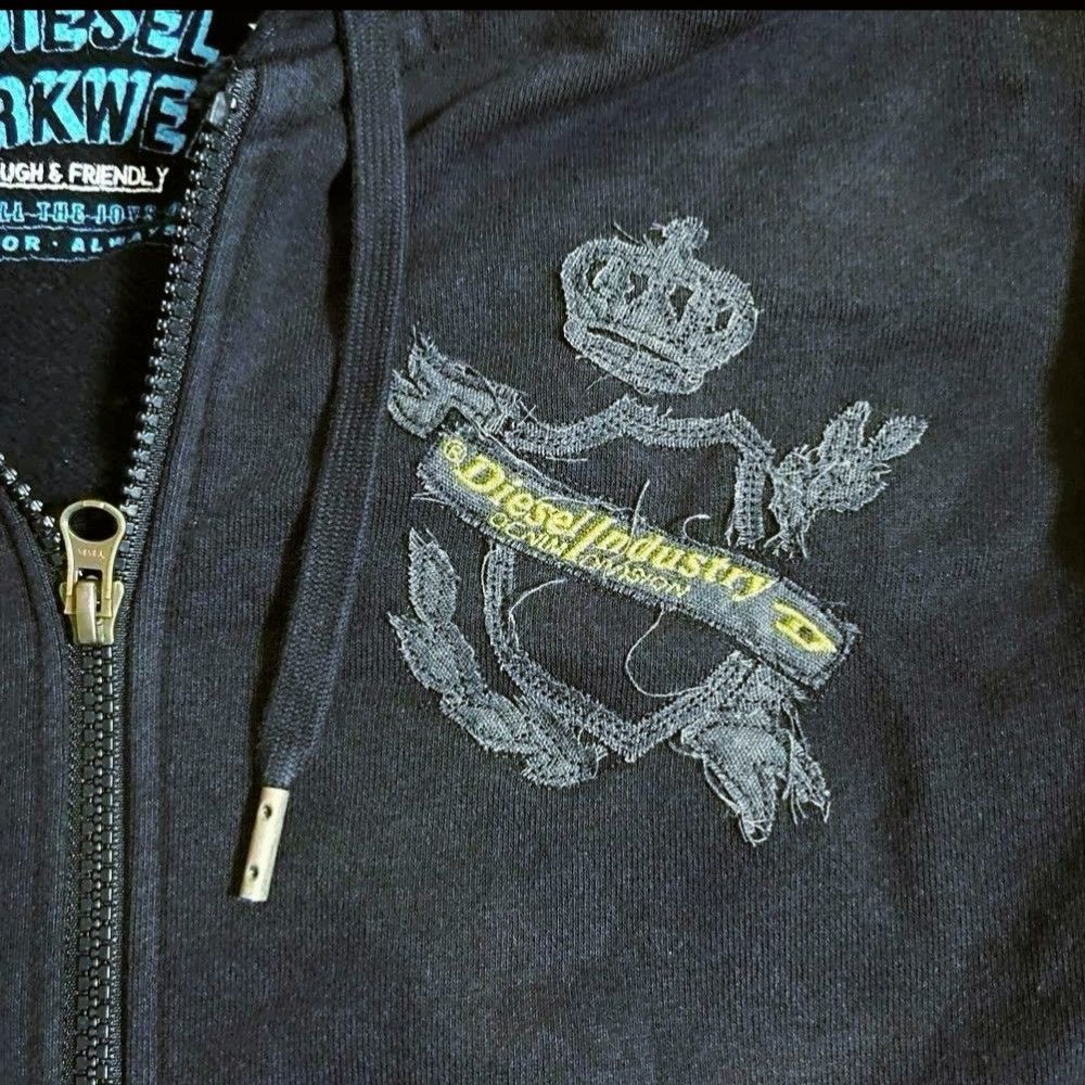 Diesel × Vintage Vintage Archival Avant Garde DIESEL Zip Hoodie sweatshirt Size US L / EU 52-54 / 3 - 4 Thumbnail