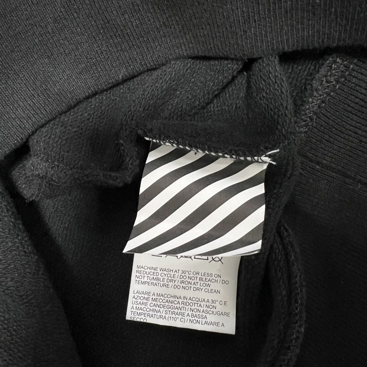 Off-White OFF-WHITE SS19 DIAGONAL SPLIT LOGO HOODIE Size US M / EU 48-50 / 2 - 6 Thumbnail