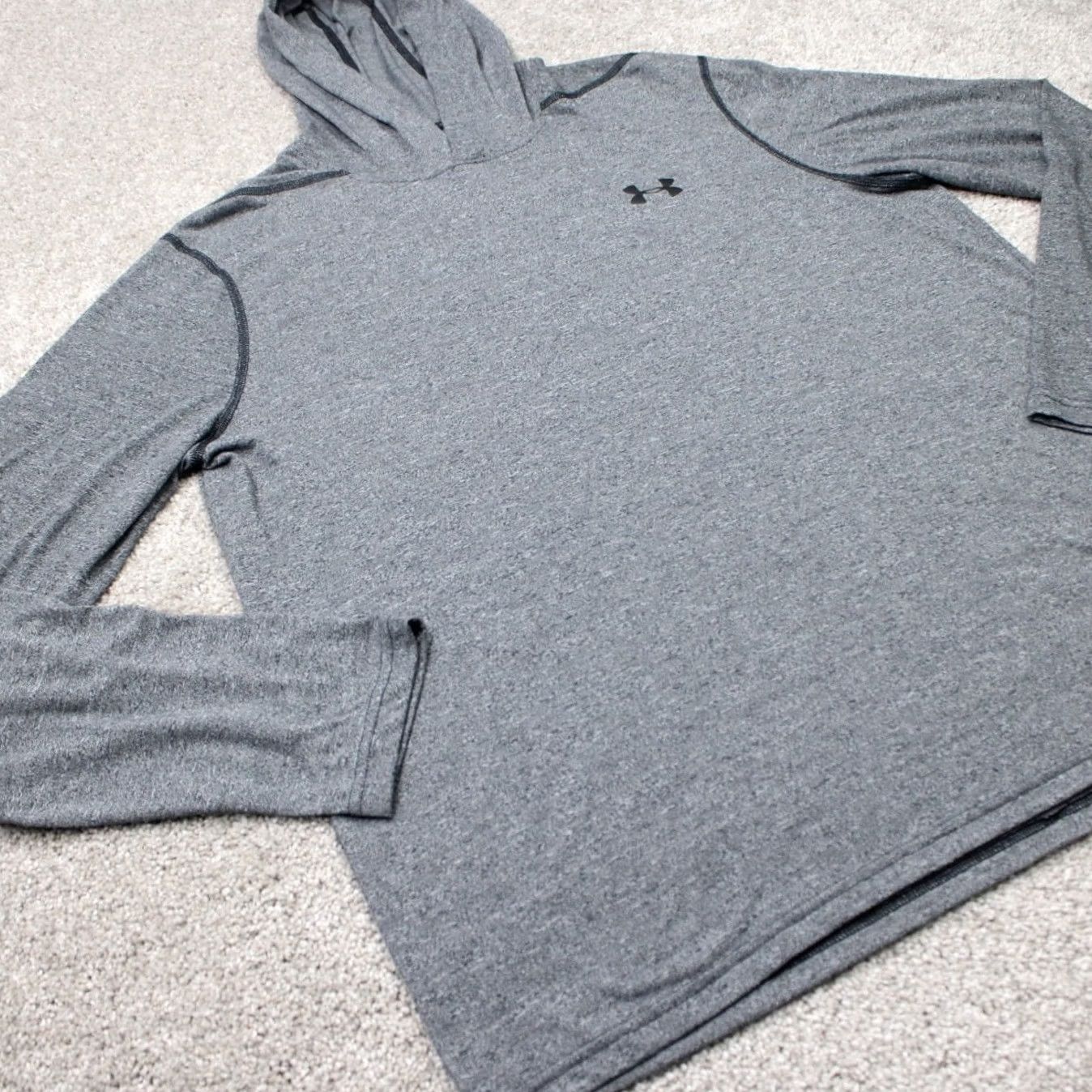 Under Armour Under Armour Hoodie Mens Large Gray UA Threadborne Siro Loose Fit Heatgear L/S Size US L / EU 52-54 / 3 - 4 Thumbnail