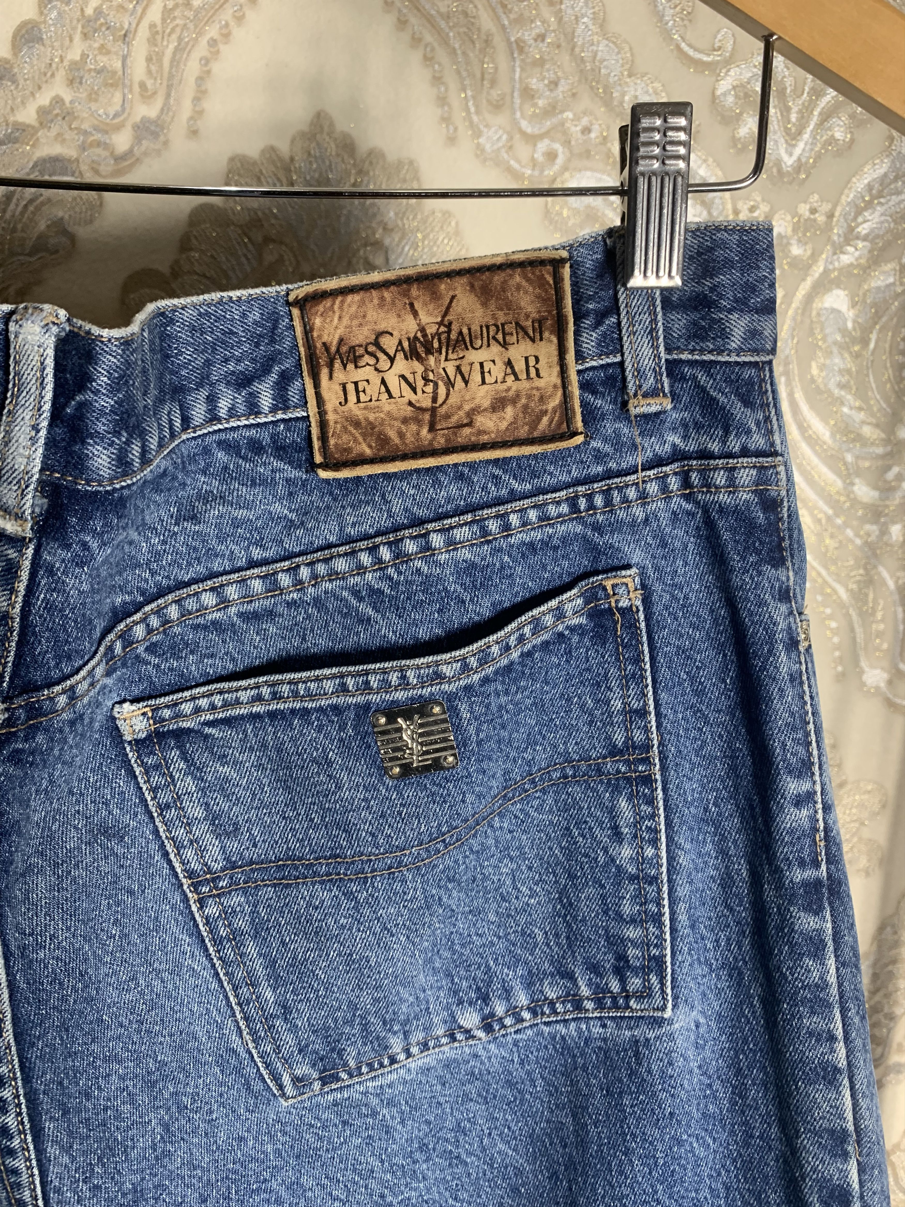 Saint Laurent Paris VINTAGE YVES SAINT LAURENT PARIS RETRO DENIM JEANS 90s Y2K Size US 38 / EU 54 - 11 Thumbnail