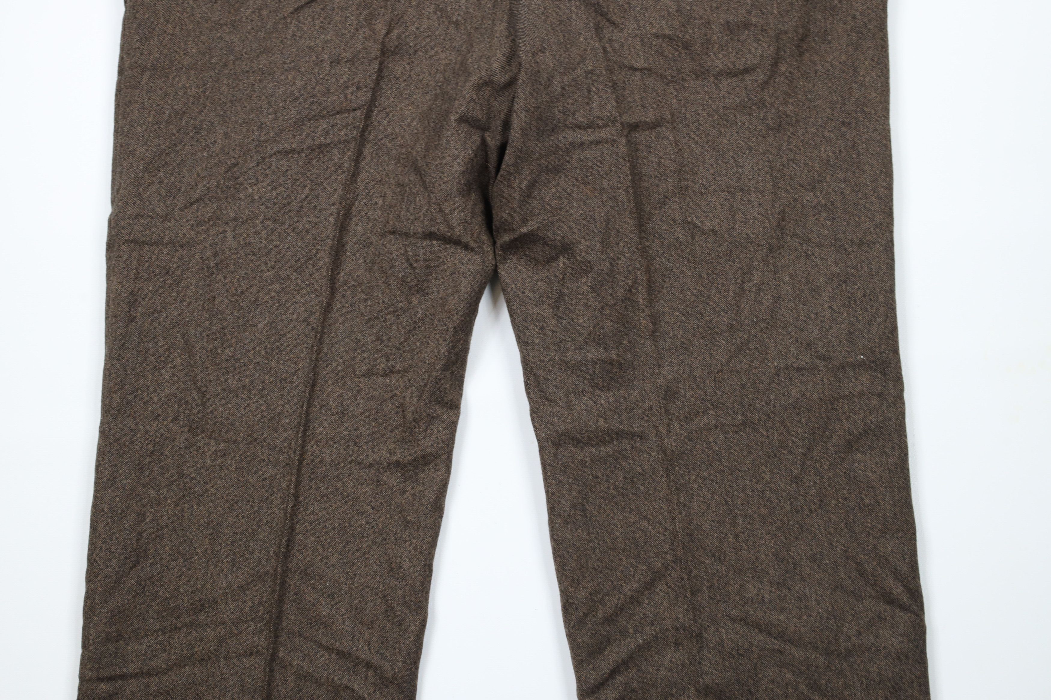 Vintage Vintage 90s Streetwear Wool Cashmere Tweed Chino Pants Brown Size US 44 / EU 60 - 10 Thumbnail