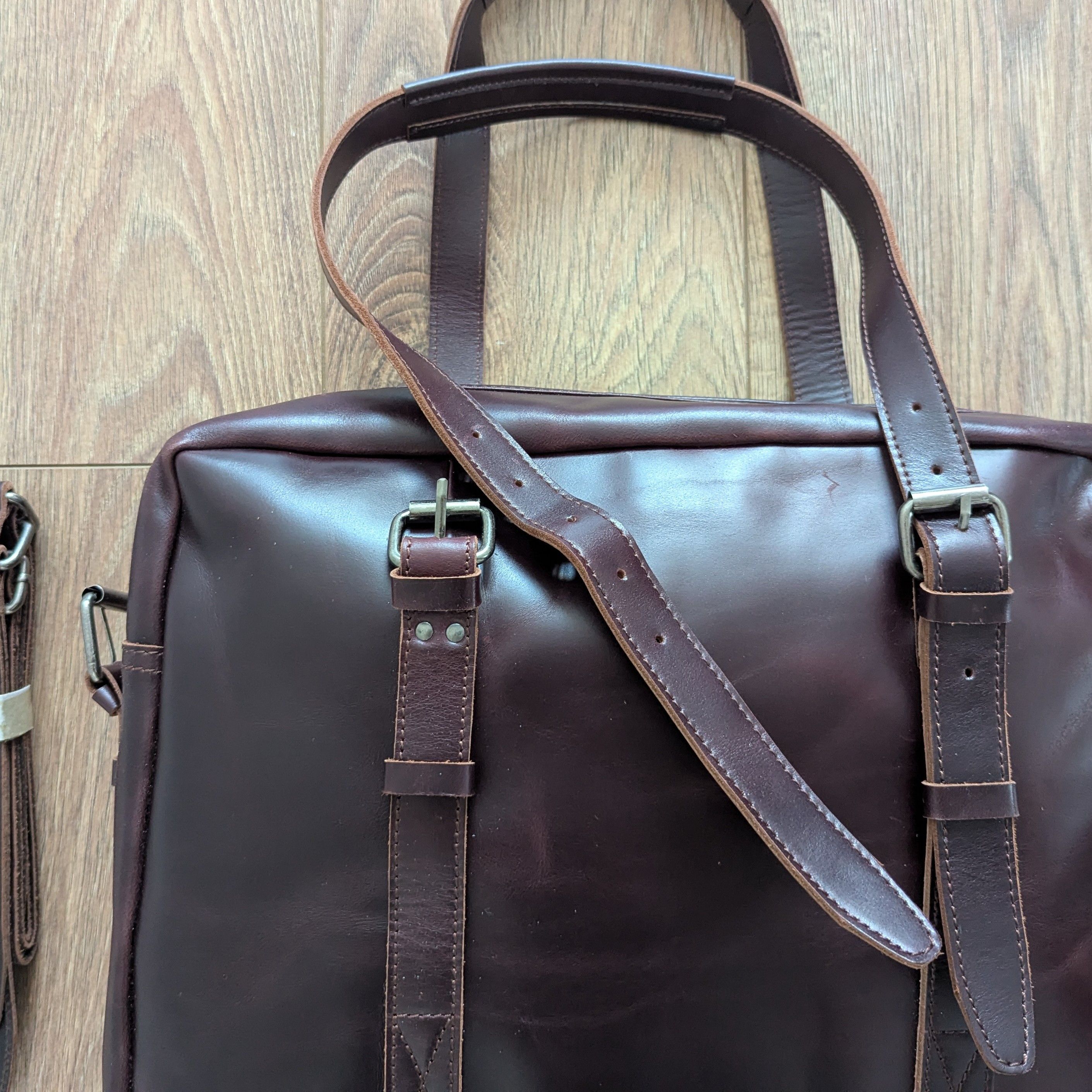 Handmade × Leather Heritage Leather Handmade Mens Messenger Shoulder Bag Laptop Size ONE SIZE - 8 Thumbnail