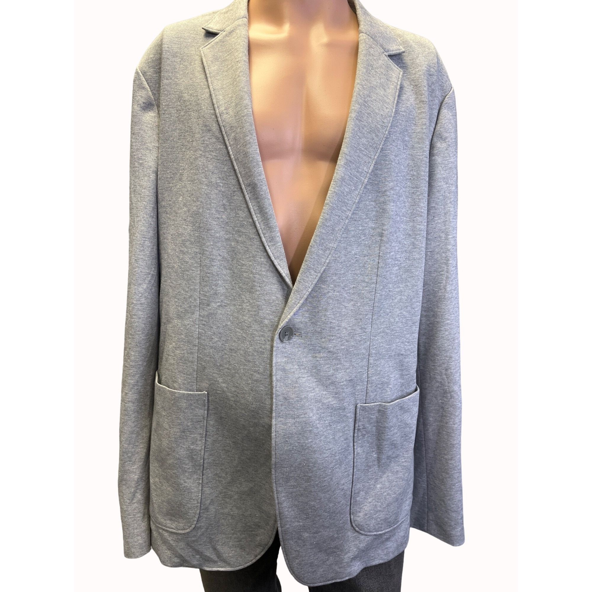 Calvin Klein Calvin Klein Men's Grey Body Fitted Blazer Size XXL SKU 6304 Size 46R - 1 Thumbnail