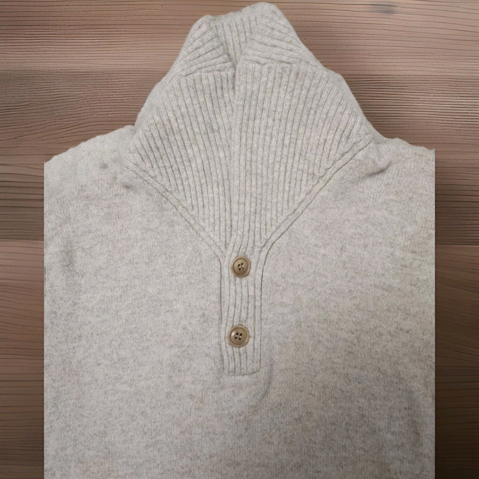 J.Crew J.Crew Men’s Gray 100% Lambs Wool Shawl Neck Sweater Large Size US L / EU 52-54 / 3 - 1 Thumbnail