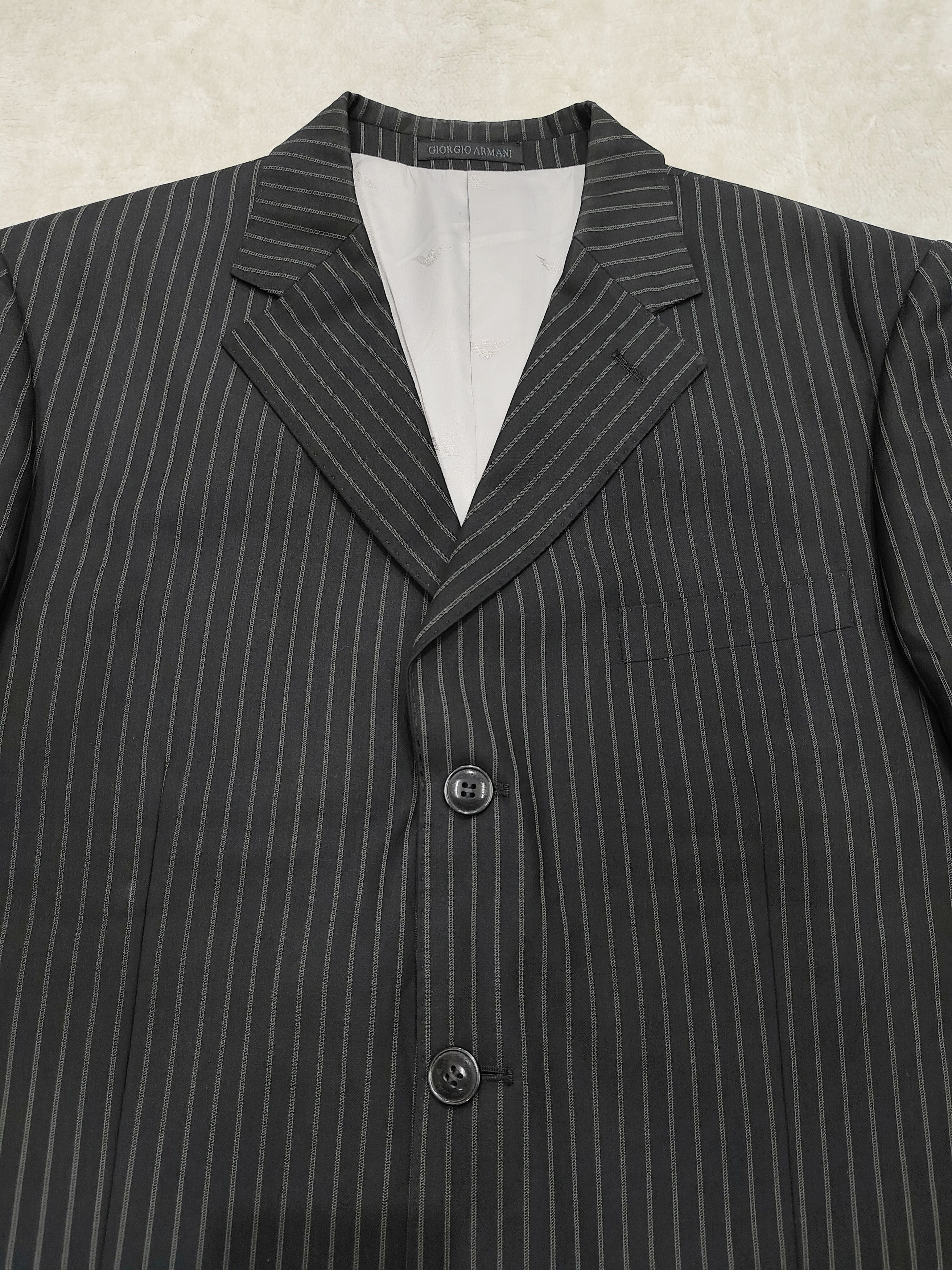 Giorgio Armani 90s Giorgio Armani Le Collezioni Pinstripe Archive Tailoring Size US M / EU 48-50 / 2 - 2 Thumbnail