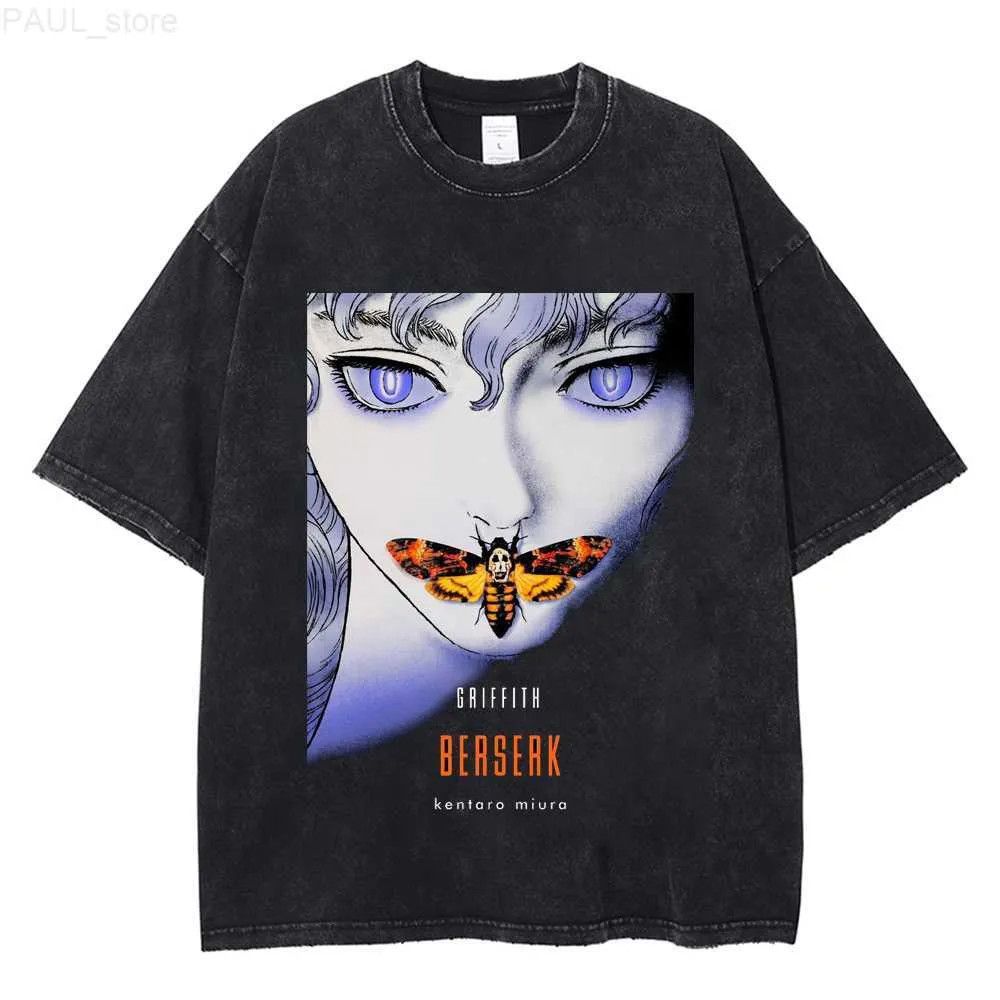 Anime × Japanese Brand Griffith, Berserks Vintage Washed Oversized T-Shirt Size US XL / EU 56 / 4 - 1 Thumbnail