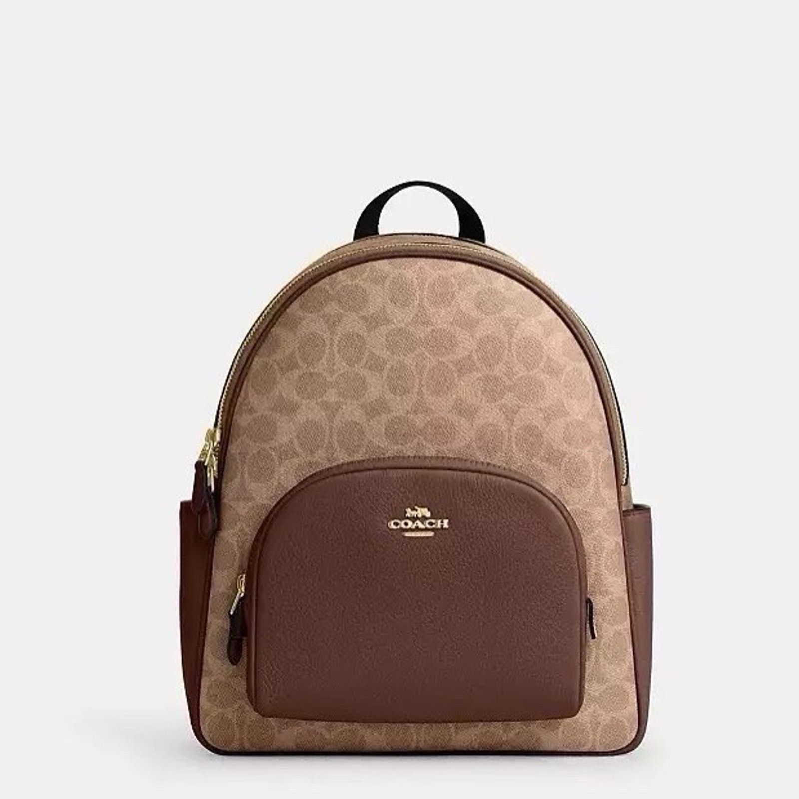 Coach NWT Coach Court Backpack Canvas CZ176 Gold/Tan/Brown Size ONE SIZE - 5 Thumbnail