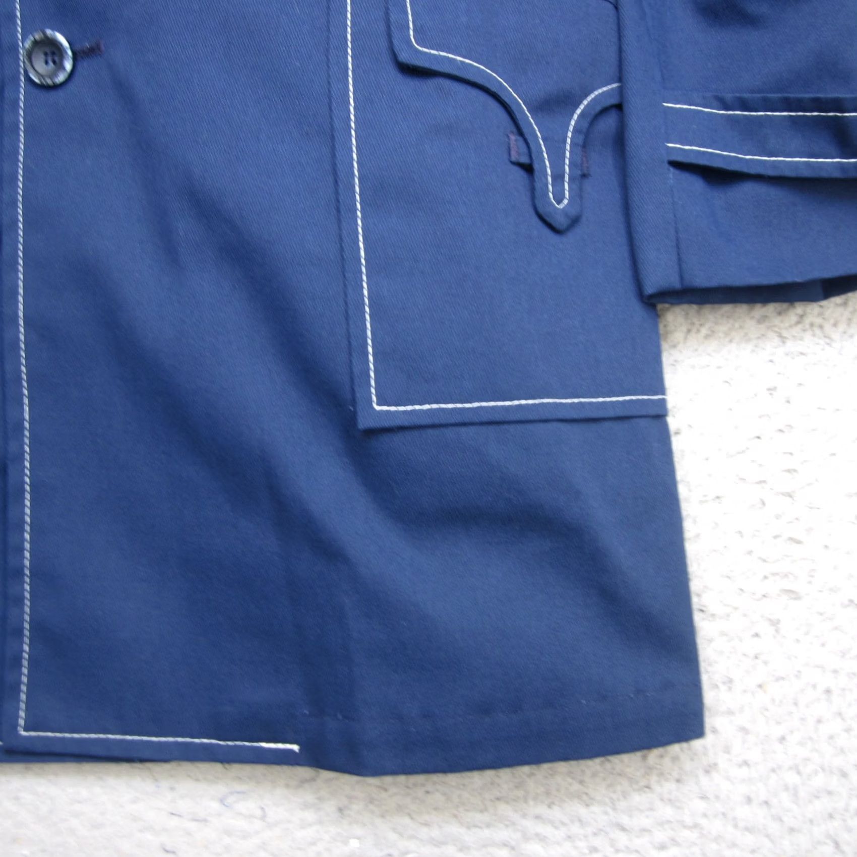 Vintage VINTAGE Montgomery Ward Jacket Mens L Blue Denim Trench Lined Workwear Size US L / EU 52-54 / 3 - 3 Thumbnail