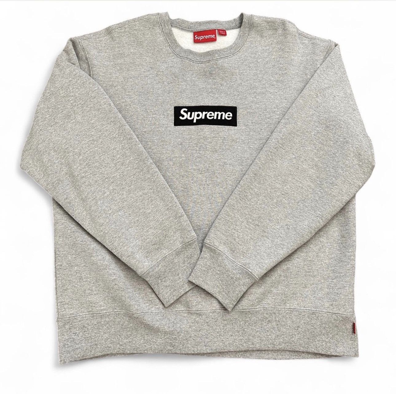 Supreme Grey Box Logo Crewneck | Grailed