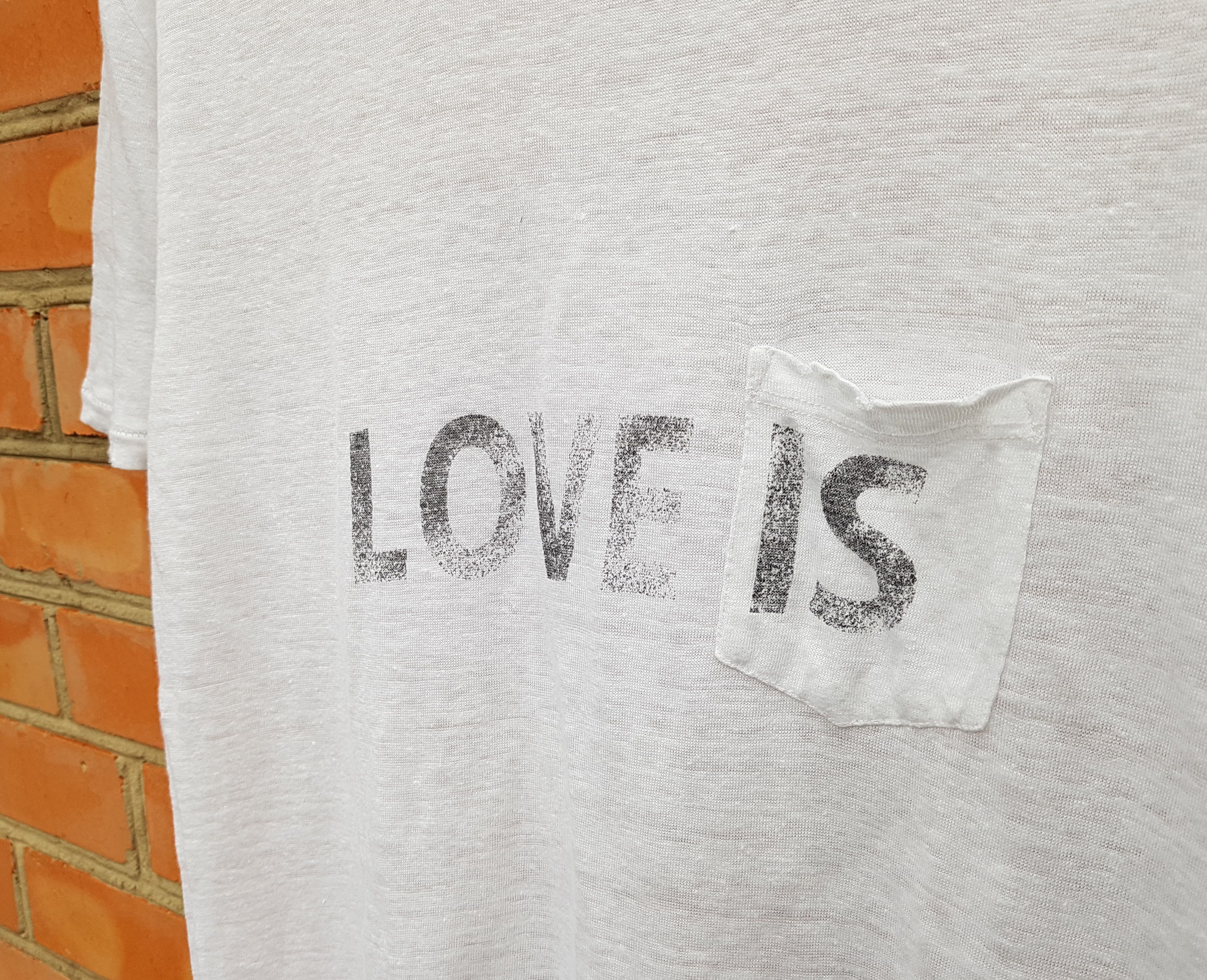 Zadig & Voltaire Zadig & Voltaire Love Is Destroyed Amber Linen Tee T Shirt Size S / US 4 / IT 40 - 3 Thumbnail