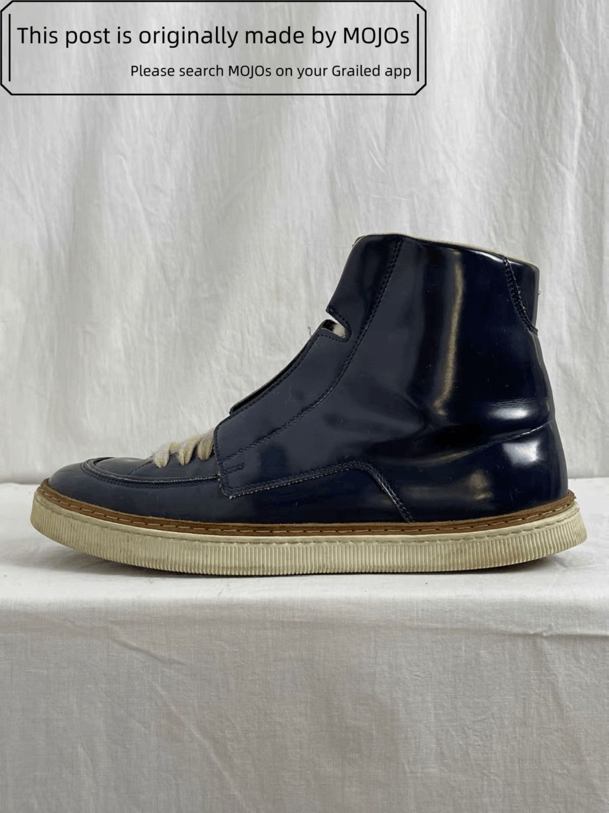 Maison Margiela Sz 41.5 Maison Margiela Patent Leather Hi-Top mojos4113 Size US 8.5 / EU 41-42 - 2 Thumbnail