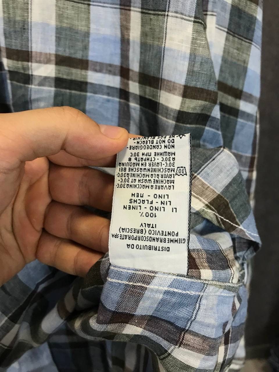 Designer Tintoria Mattei 954 linen designer shirt Size US XL / EU 56 / 4 - 4 Thumbnail